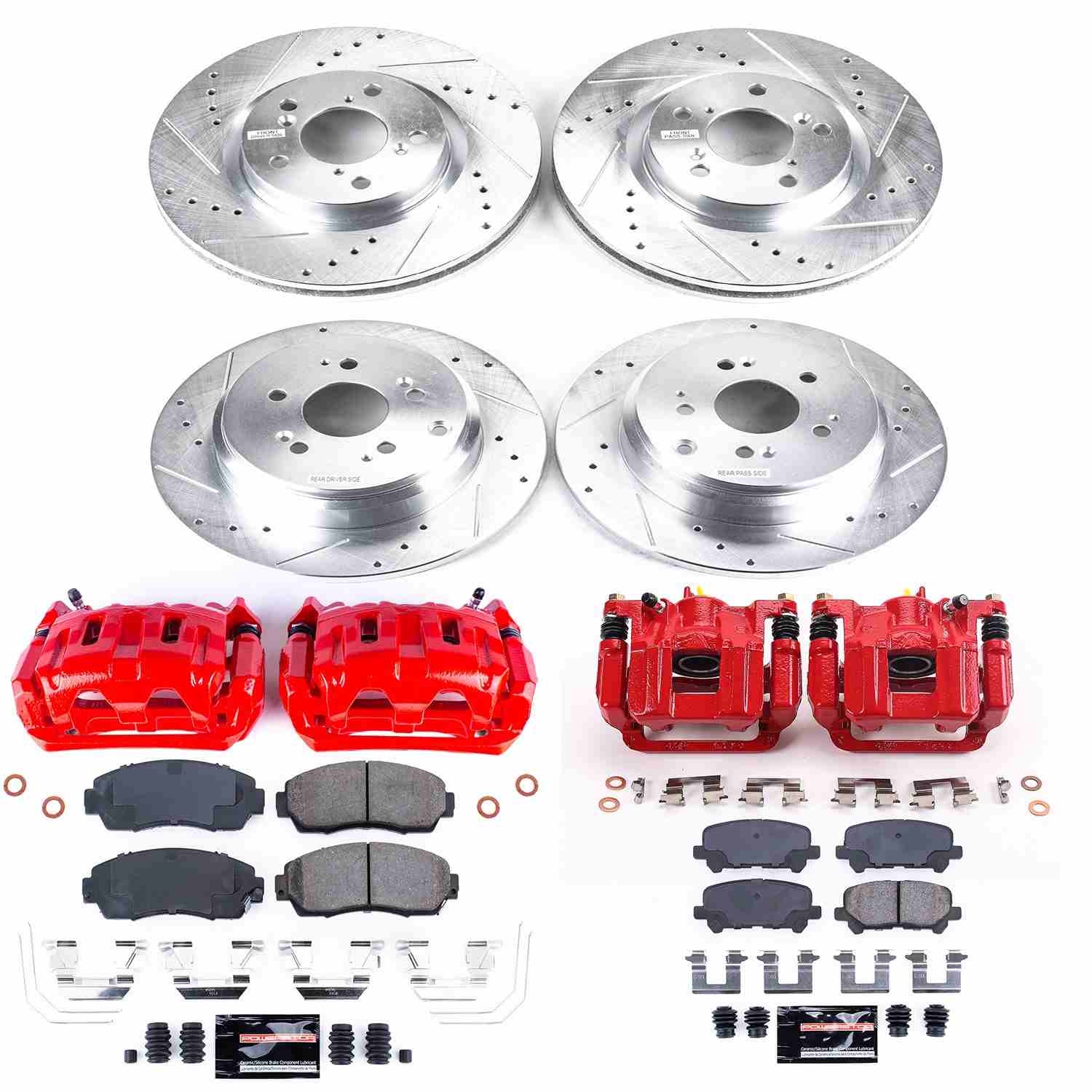 Power Stop 11-14 Honda Odyssey Front & Rear Z23 Evolution Sport Brake Kit w/Calipers
