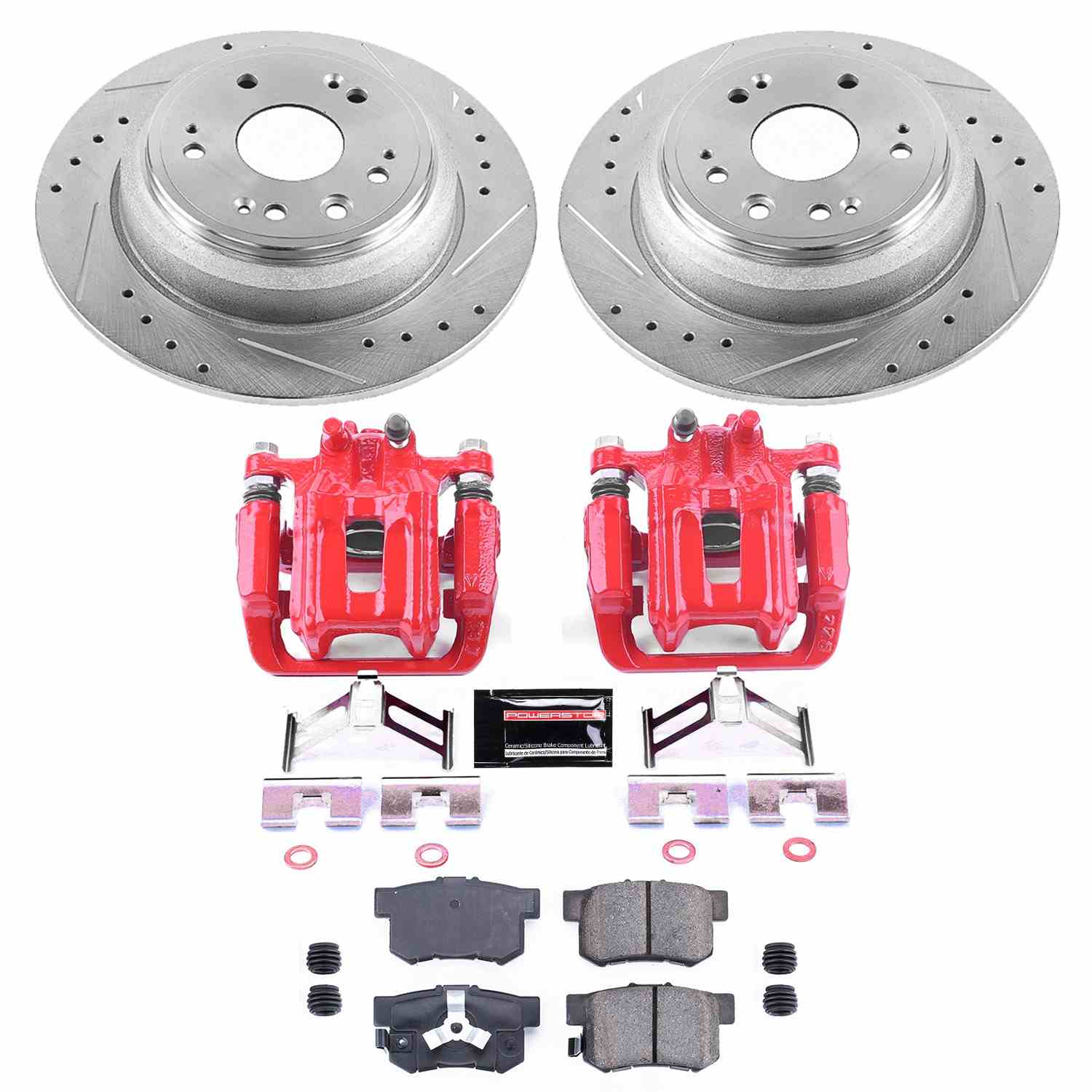 Power Stop 10-11 Honda Accord Crosstour Rear Z23 Evolution Sport Brake Kit w/Calipers