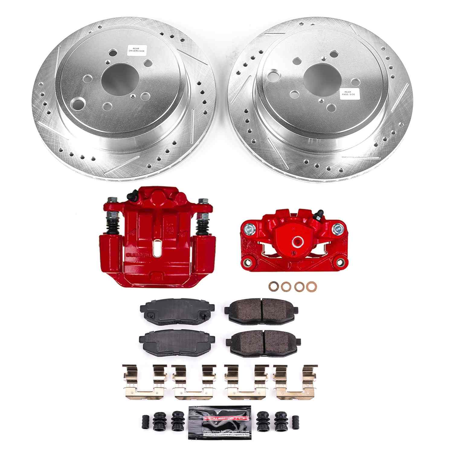 Power Stop 10-14 Subaru Outback Rear Z23 Evolution Kit w/Calipers