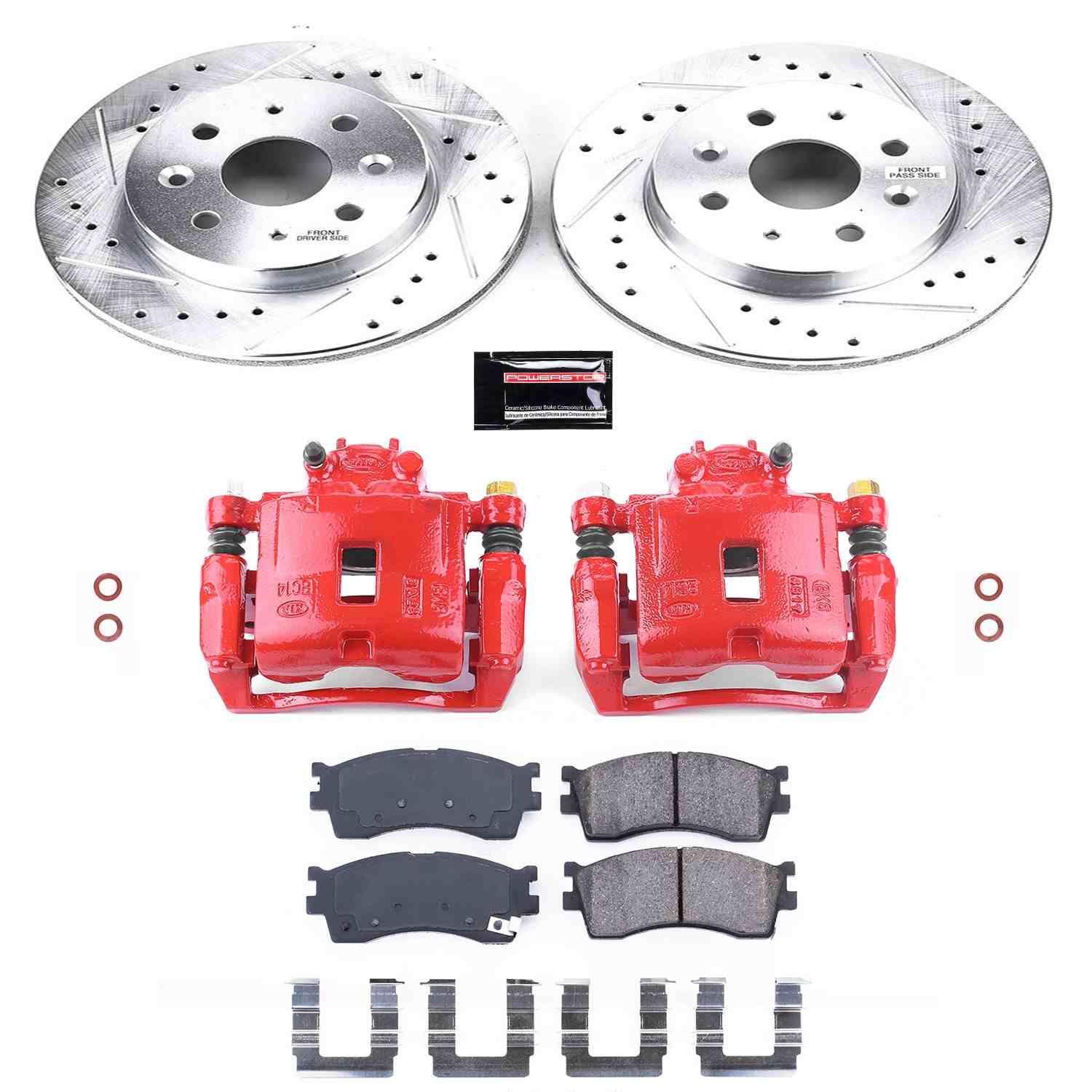 Power Stop 03-05 Kia Rio Front Z23 Evolution Sport Brake Kit w/Calipers