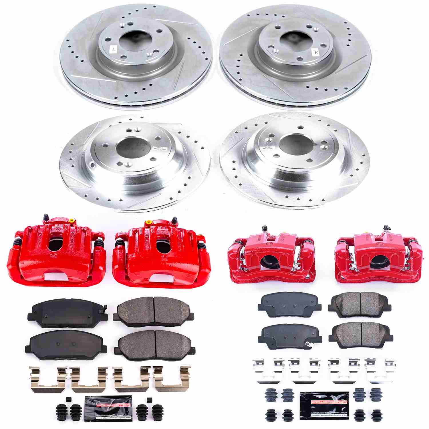 Power Stop 2009 Hyundai Genesis Front & Rear Z23 Evolution Sport Brake Kit w/Calipers