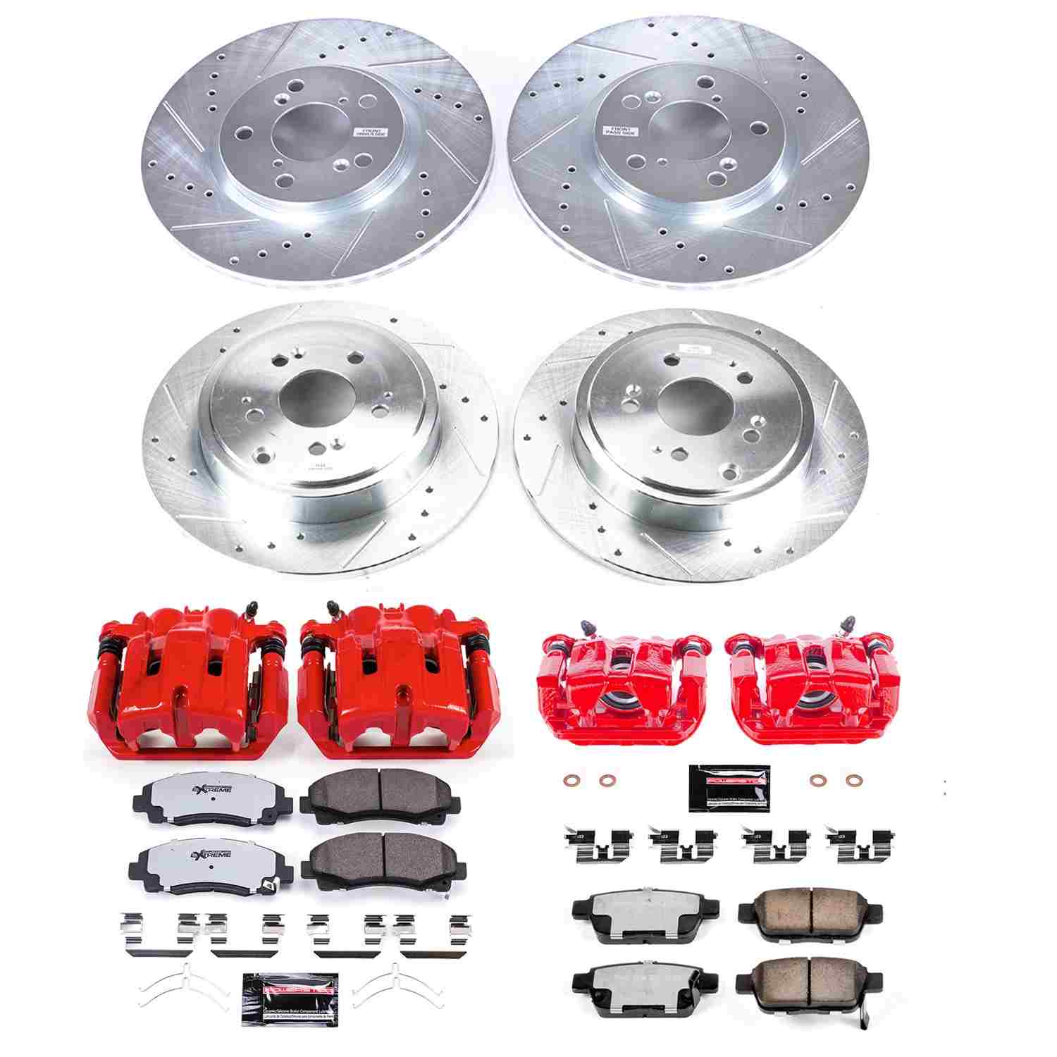 Power Stop 12-14 Honda Ridgeline Front and Rear Z36 Truck & Tow Kit w/Cals