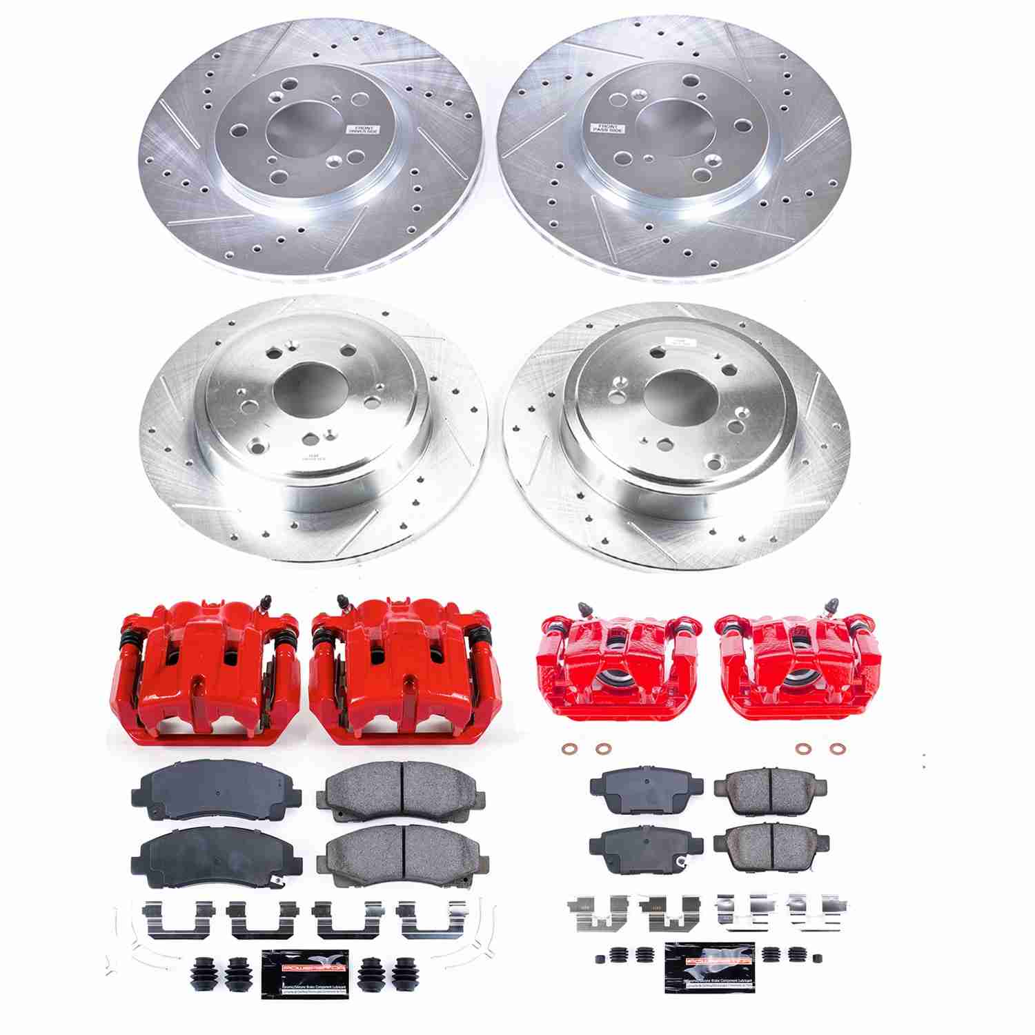 Power Stop 12-14 Honda Ridgeline Front & Rear Z23 Evolution Sport Brake Kit w/Calipers