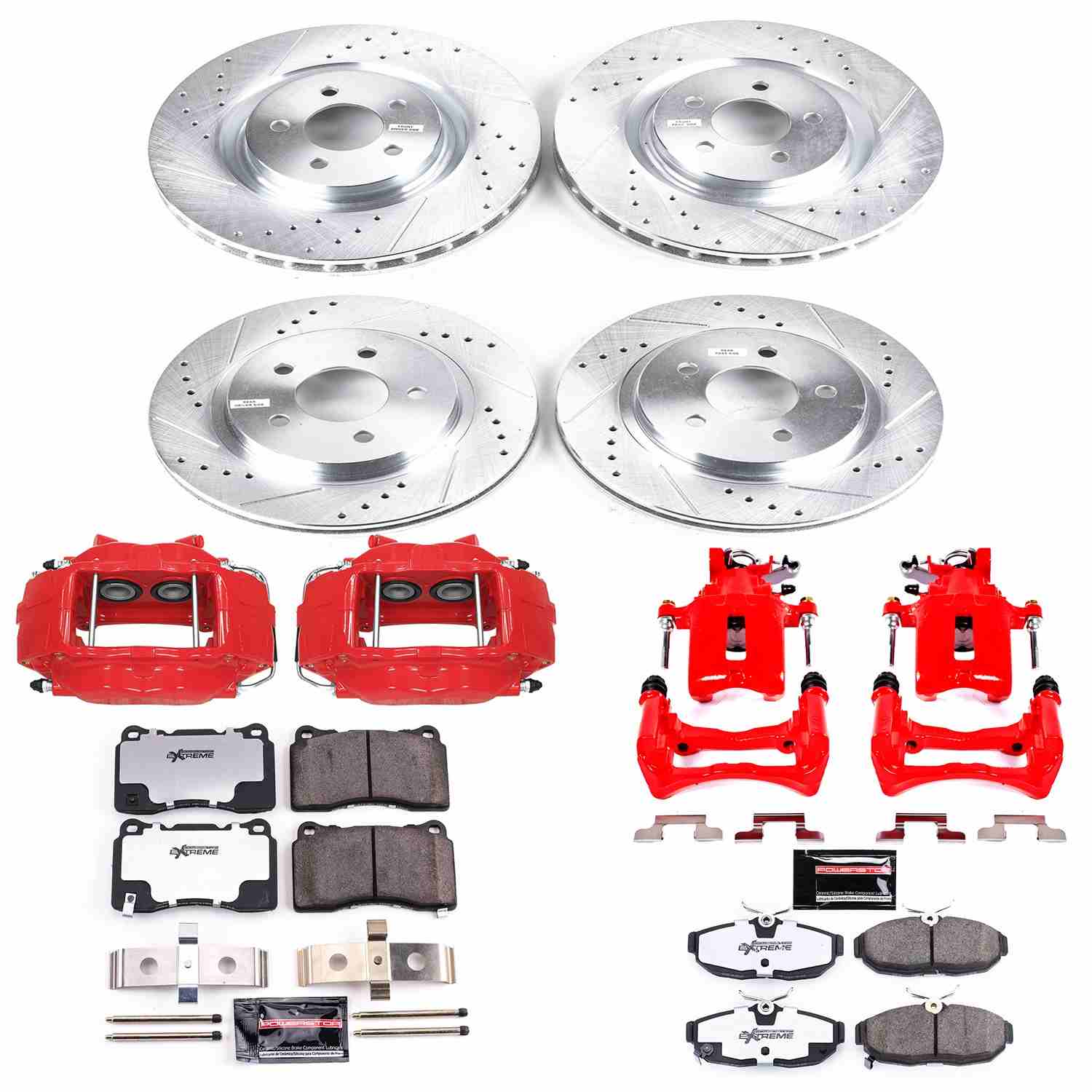 Power Stop 2012 Ford Mustang Front and Rear Z26 Street Kit w/Cals