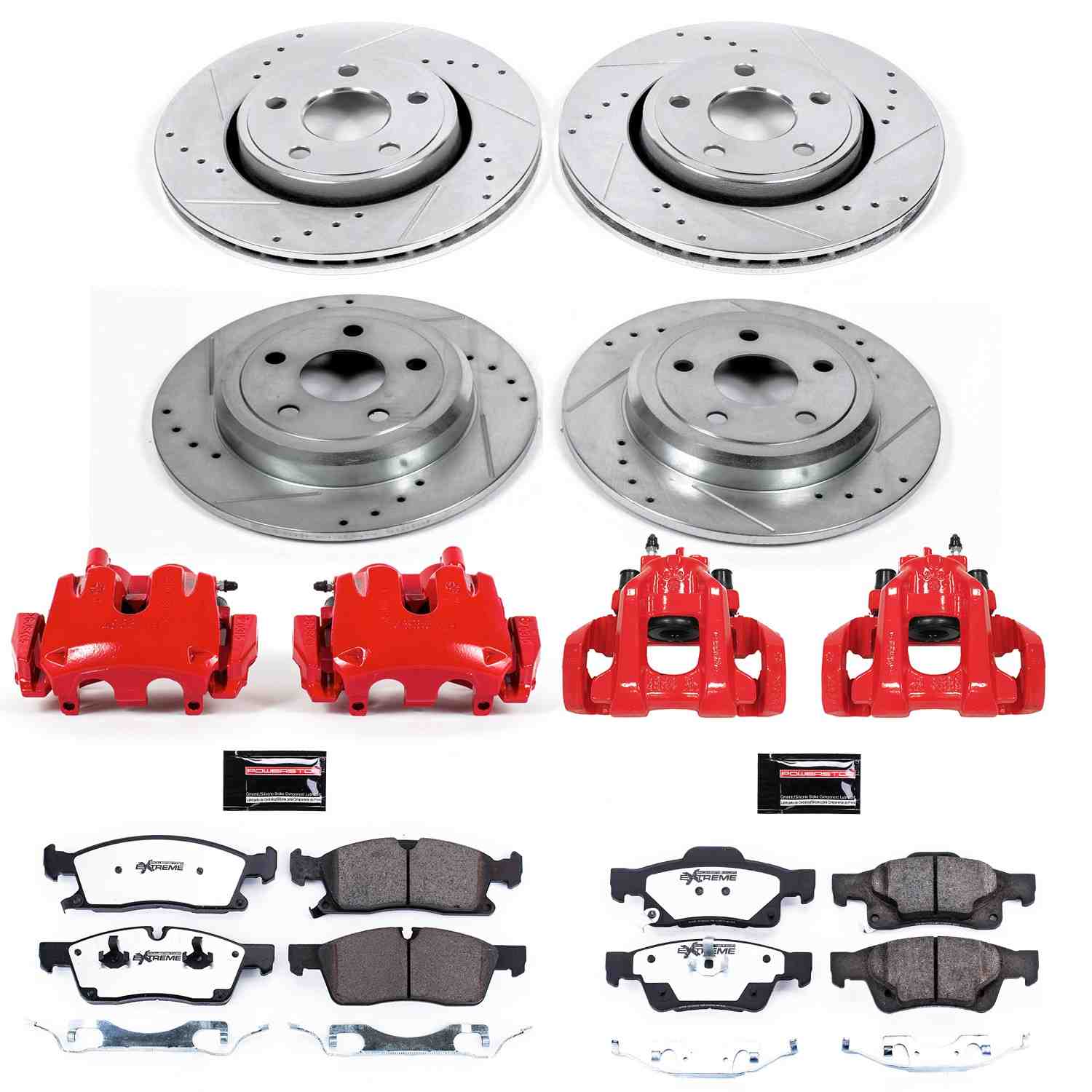 Power Stop 11-16 Jeep Grand Cherokee Front and Rear Z36 Truck & Tow Kit w/Cals