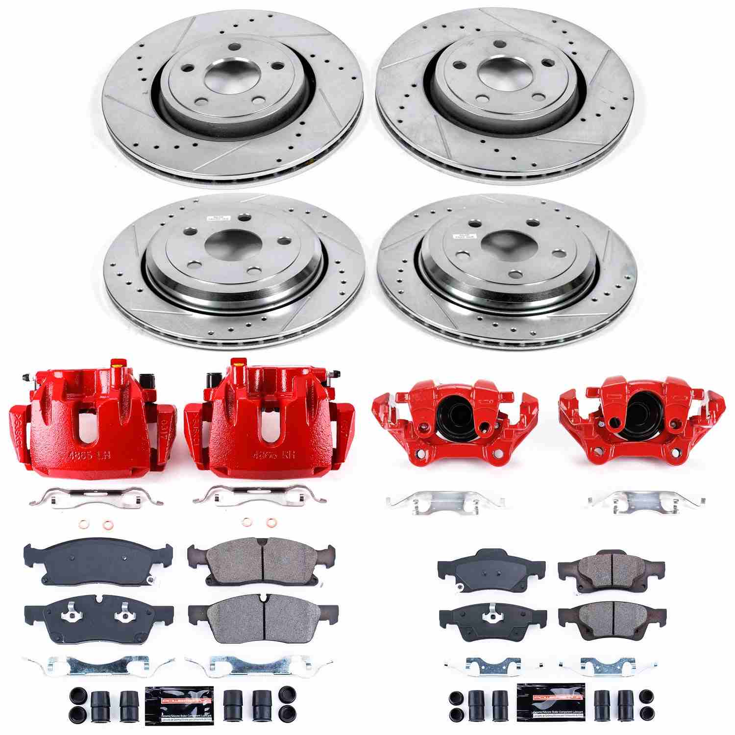 Power Stop 11-17 Dodge Durango Front & Rear Z23 Evolution Sport Brake Kit w/Calipers