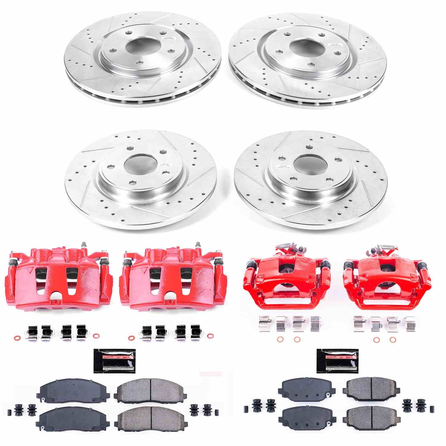 Power Stop 12-16 Chrysler Town & Country Front & Rear Z23 Evolution Sport Brake Kit w/Calipers