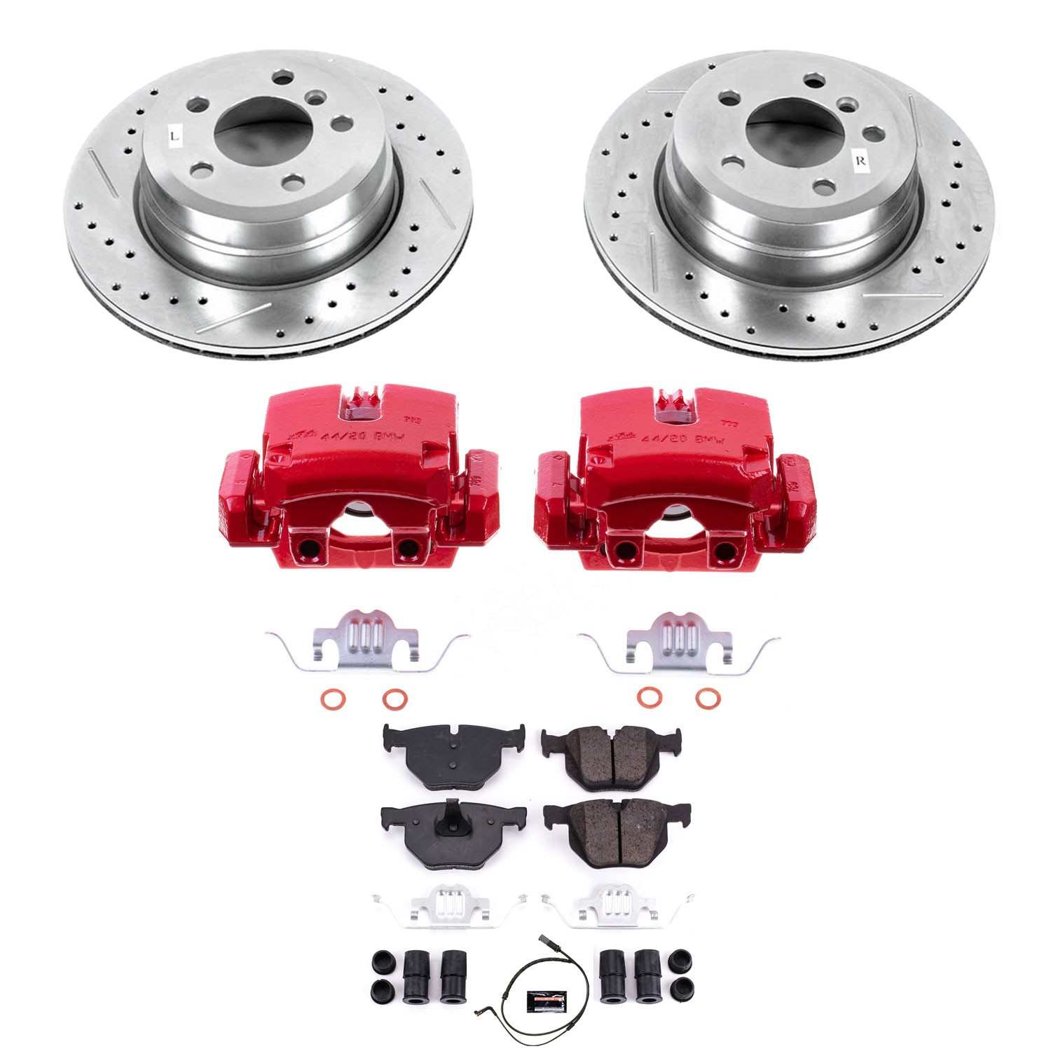 Power Stop 07-15 BMW X5 Rear Z23 Evolution Sport Brake Kit w/Calipers