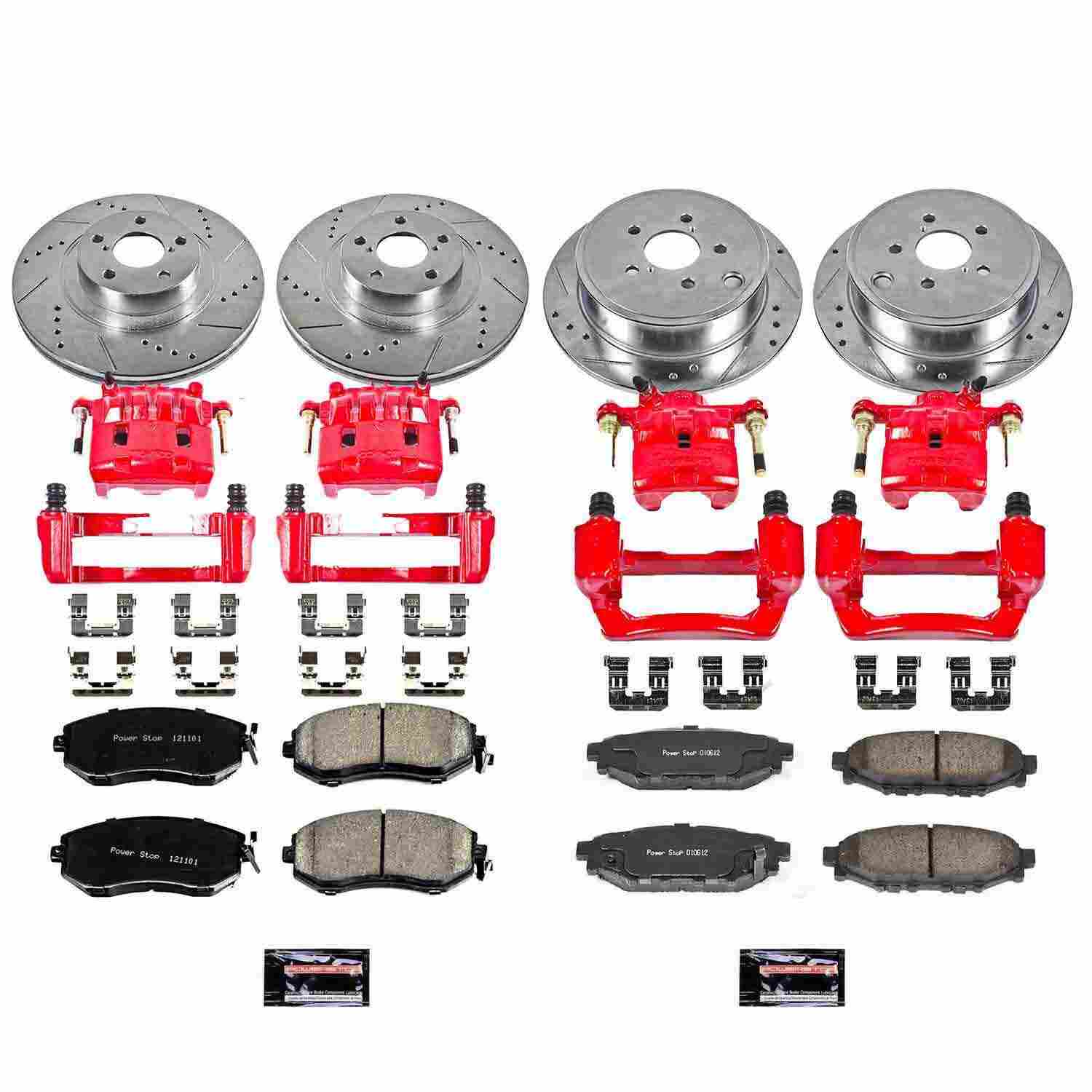 Power Stop 10-13 Subaru Forester Front & Rear Z23 Evolution Sport Brake Kit w/Calipers