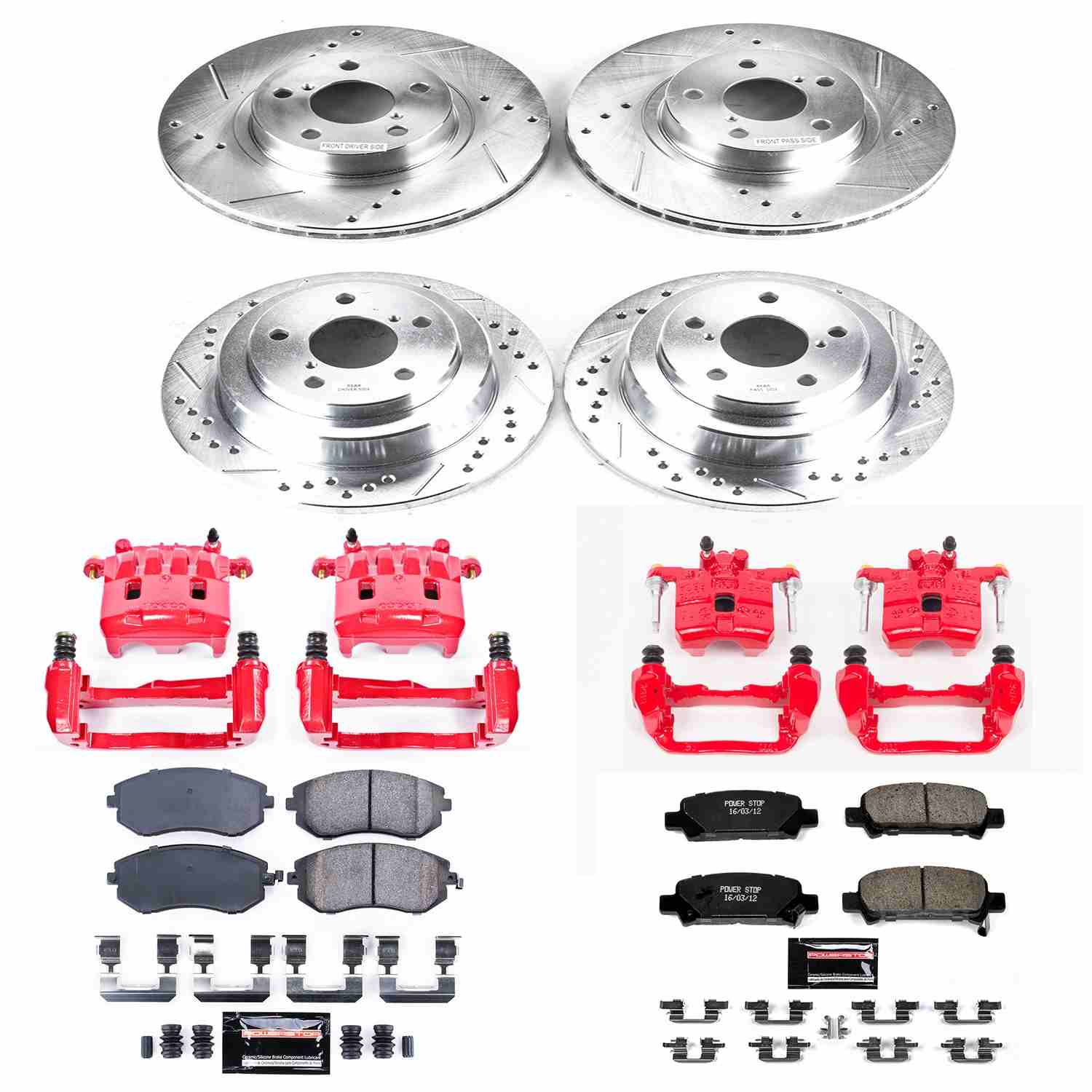 Power Stop 02-03 Subaru Impreza Front & Rear Z23 Evolution Sport Brake Kit w/Calipers