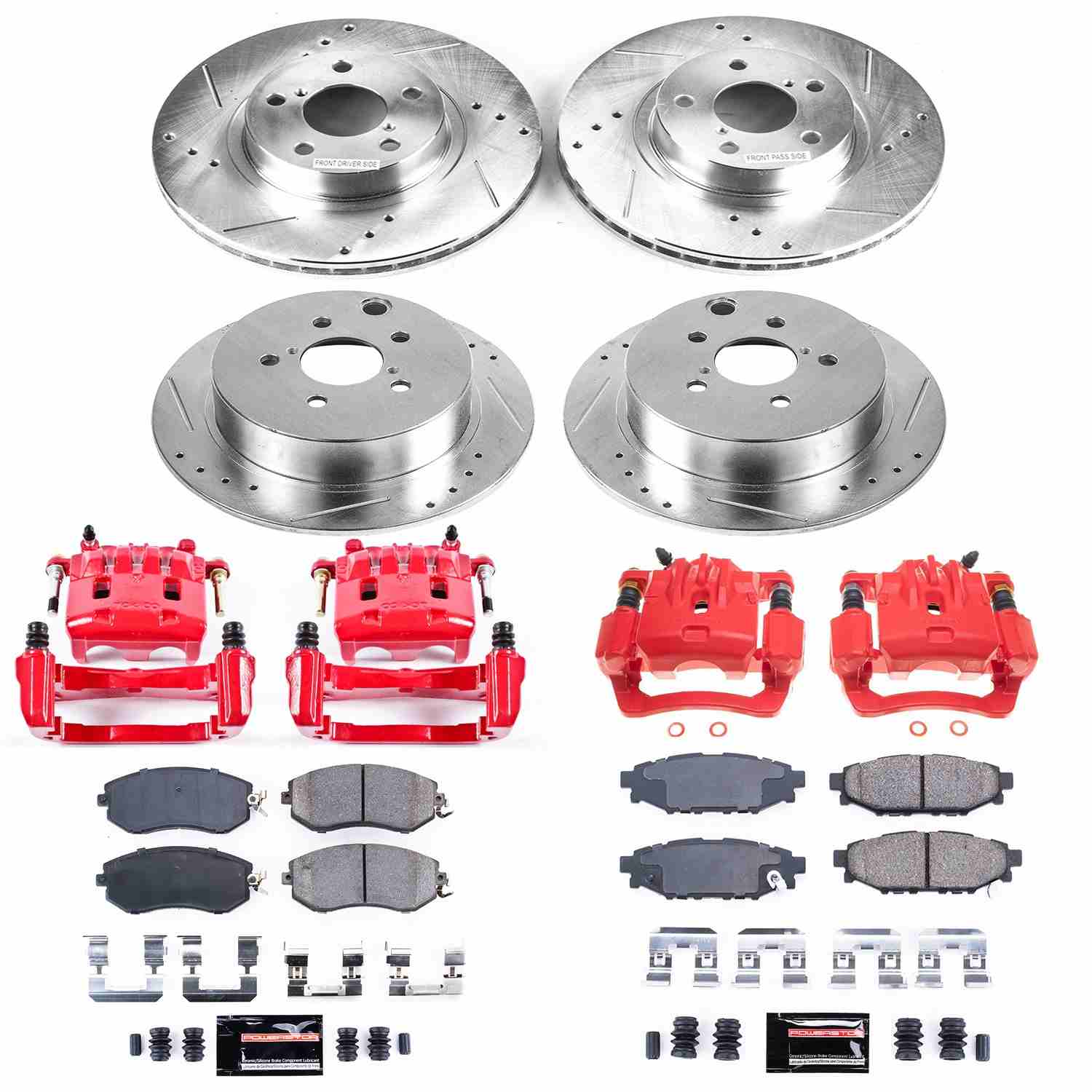 Power Stop 12-16 Subaru Impreza Front & Rear Z23 Evolution Sport Brake Kit w/Calipers