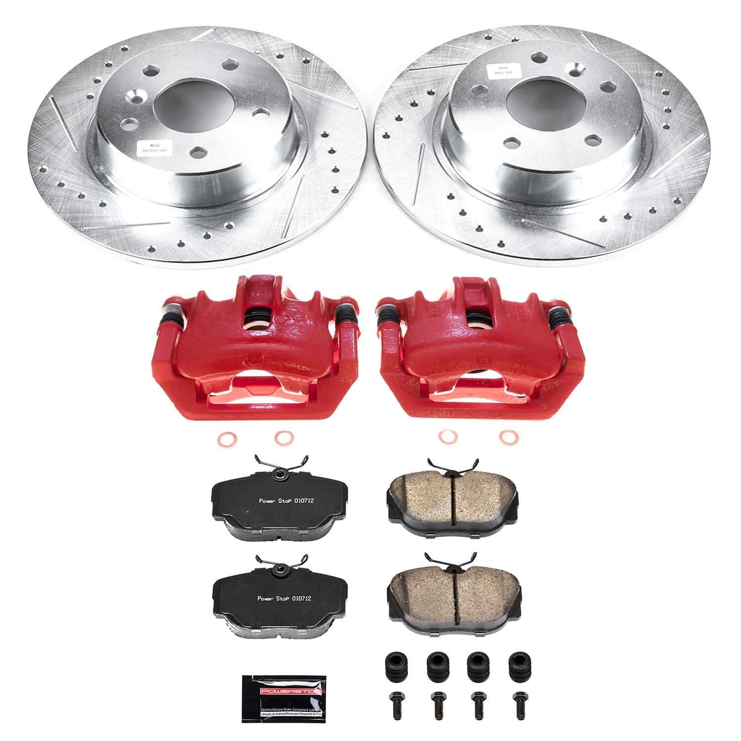 Power Stop 99-04 Land Rover Discovery Rear Z23 Evolution Sport Brake Kit w/Calipers