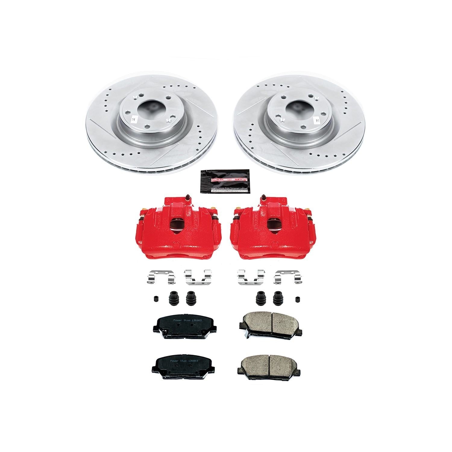 Power Stop 10-16 Hyundai Genesis Coupe Front Z23 Evolution Sport Brake Kit w/Calipers