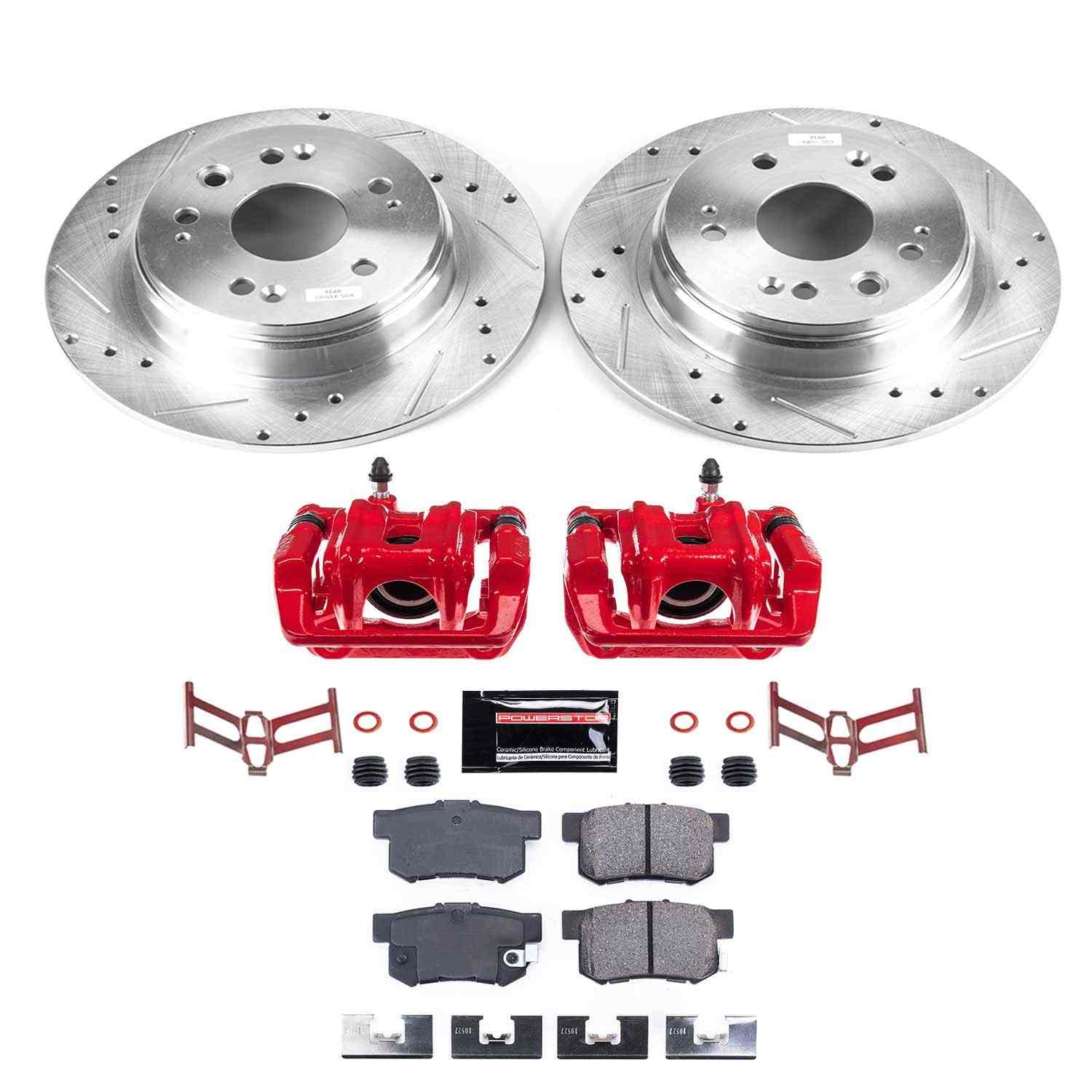Power Stop 02-04 Honda CR-V Rear Z23 Evolution Sport Brake Kit w/Calipers