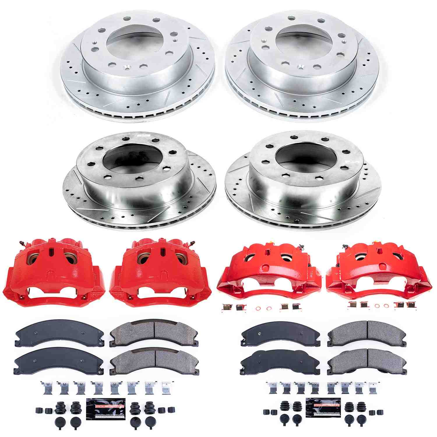 Power Stop 12-19 Chevrolet Silverado 3500 HD Front & Rear Z23 Evolution Kit w/Cals