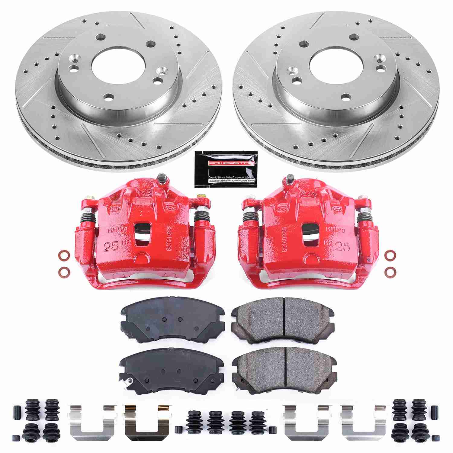Power Stop 10-11 Kia Soul Front Z23 Evolution Sport Brake Kit w/Calipers