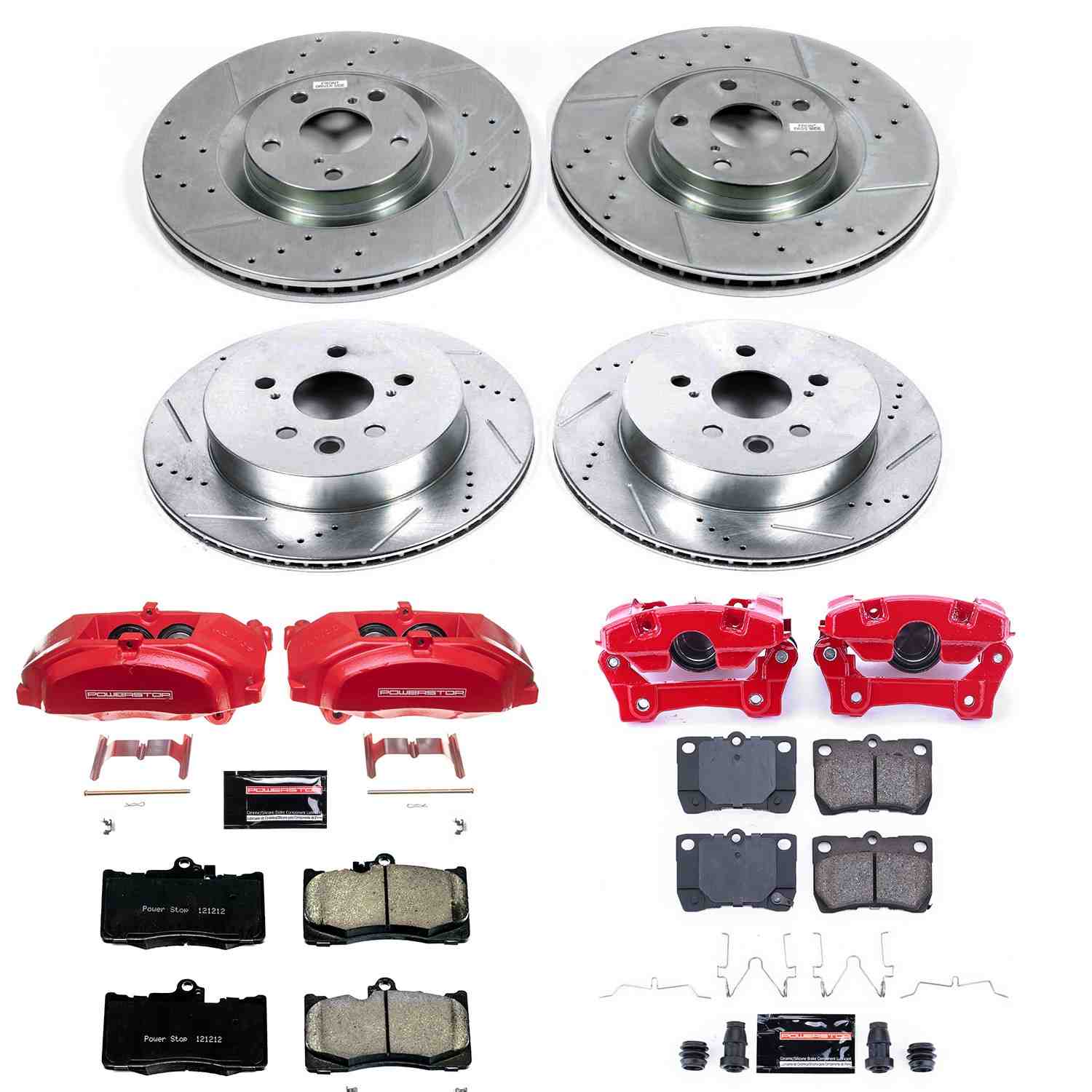 Power Stop 2013 Lexus IS350 Front & Rear Z23 Evolution Sport Brake Kit w/Calipers