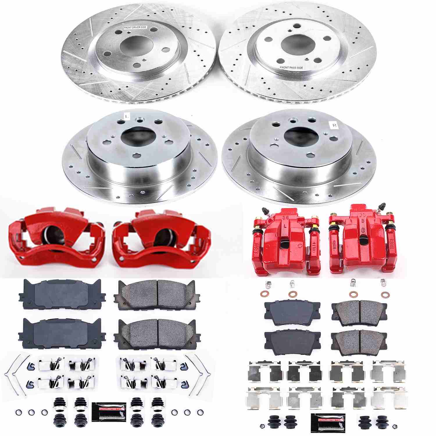 Power Stop 13-18 Lexus ES300h Front & Rear Z23 Evolution Sport Brake Kit w/Calipers