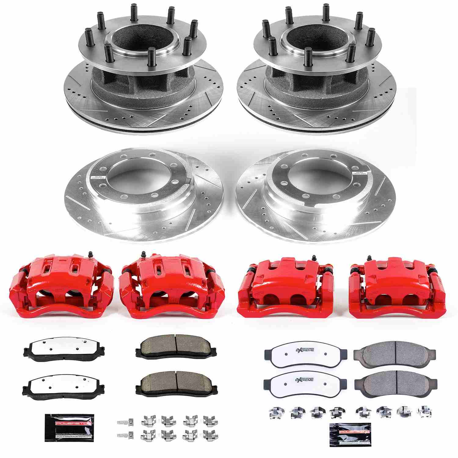 Power Stop 2012 Ford F-350 Super Duty Front & Rear Z36 Truck & Tow Kit w/Calipers