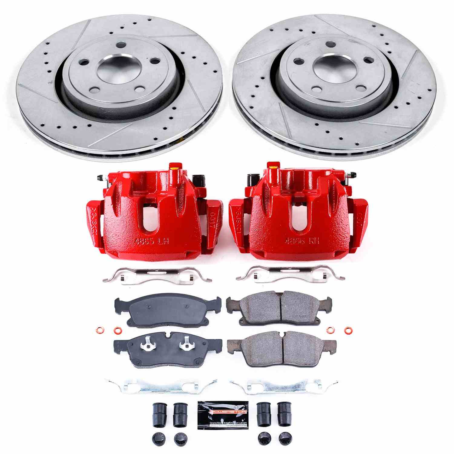 Power Stop 13-15 Jeep Grand Cherokee Front Z23 Evolution Sport Brake Kit w/Calipers
