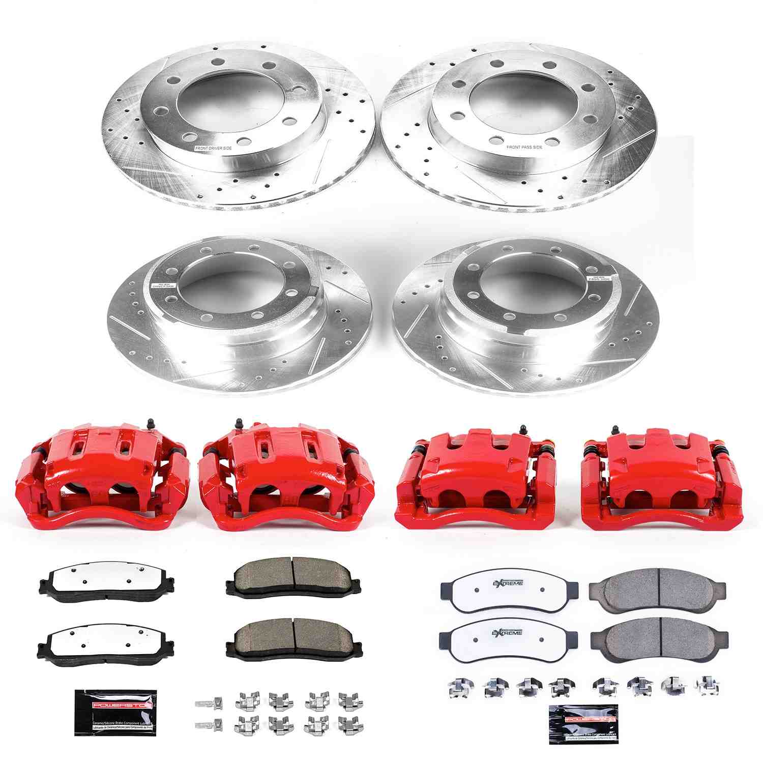 Power Stop 2012 Ford F-350 Super Duty Front & Rear Z36 Truck & Tow Kit w/Calipers