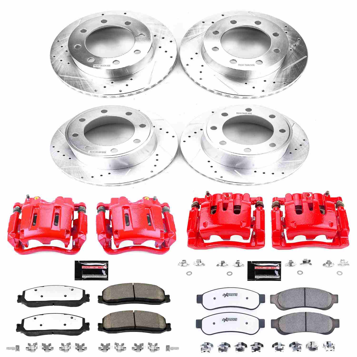 Power Stop 12-13 Ford F-250 Super Duty Front & Rear Z36 Truck & Tow Kit w/Calipers