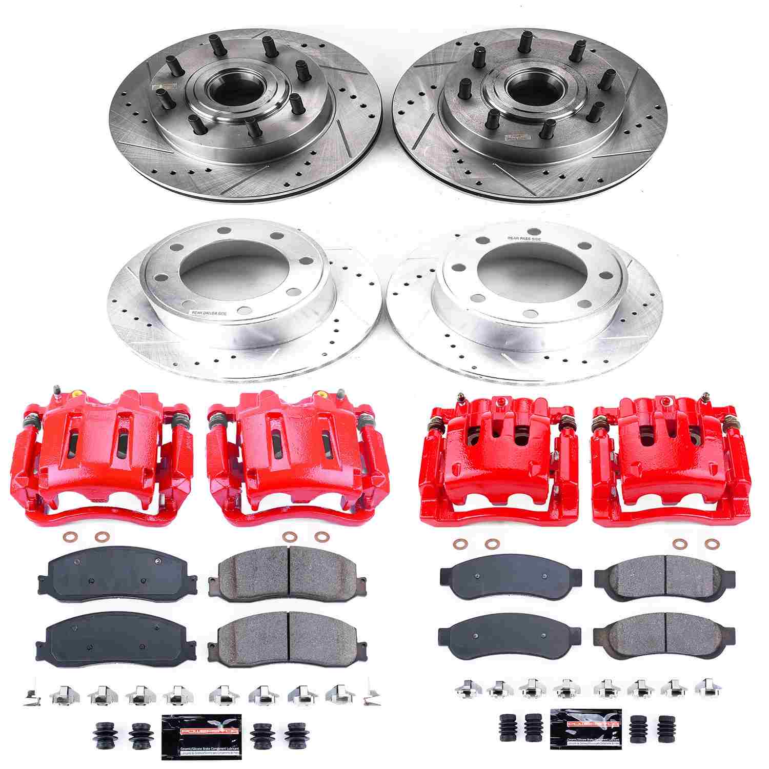 Power Stop 12-13 Ford F-250 Super Duty Front & Rear Z23 Evolution Kit w/Cals