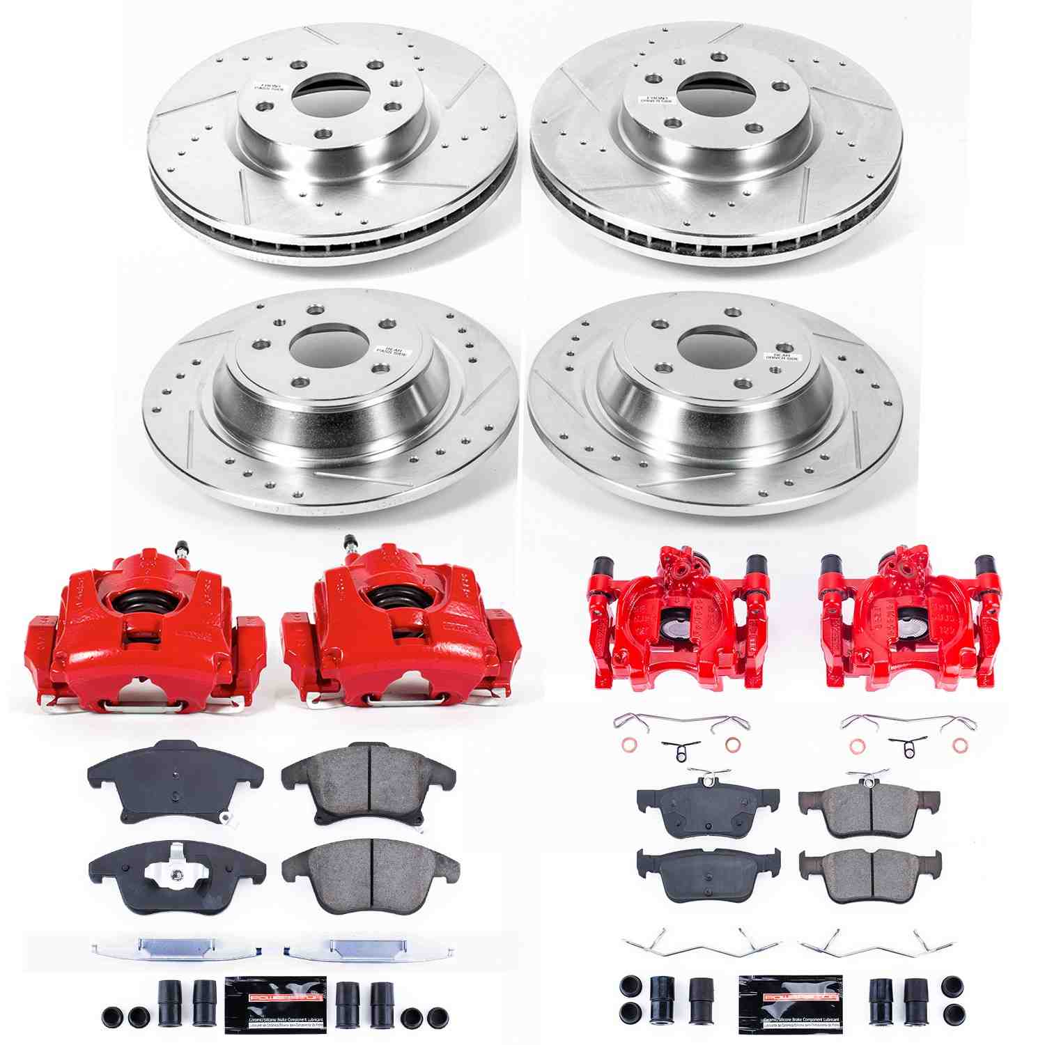 Power Stop 13-19 Ford Fusion Front & Rear Z23 Evolution Sport Brake Kit w/Calipers