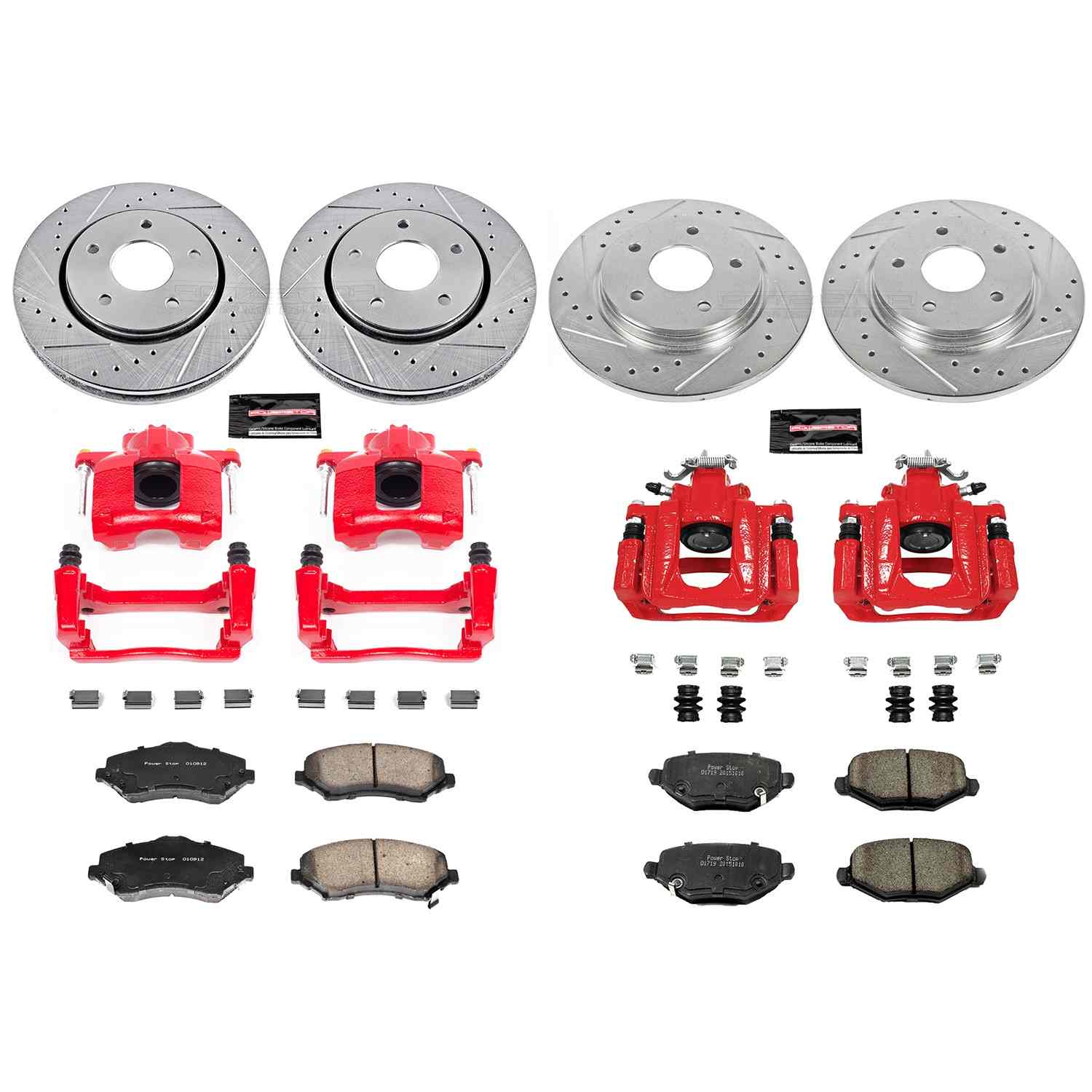 Power Stop 12-16 Chrysler Town & Country Front & Rear Z23 Evolution Sport Brake Kit w/Calipers
