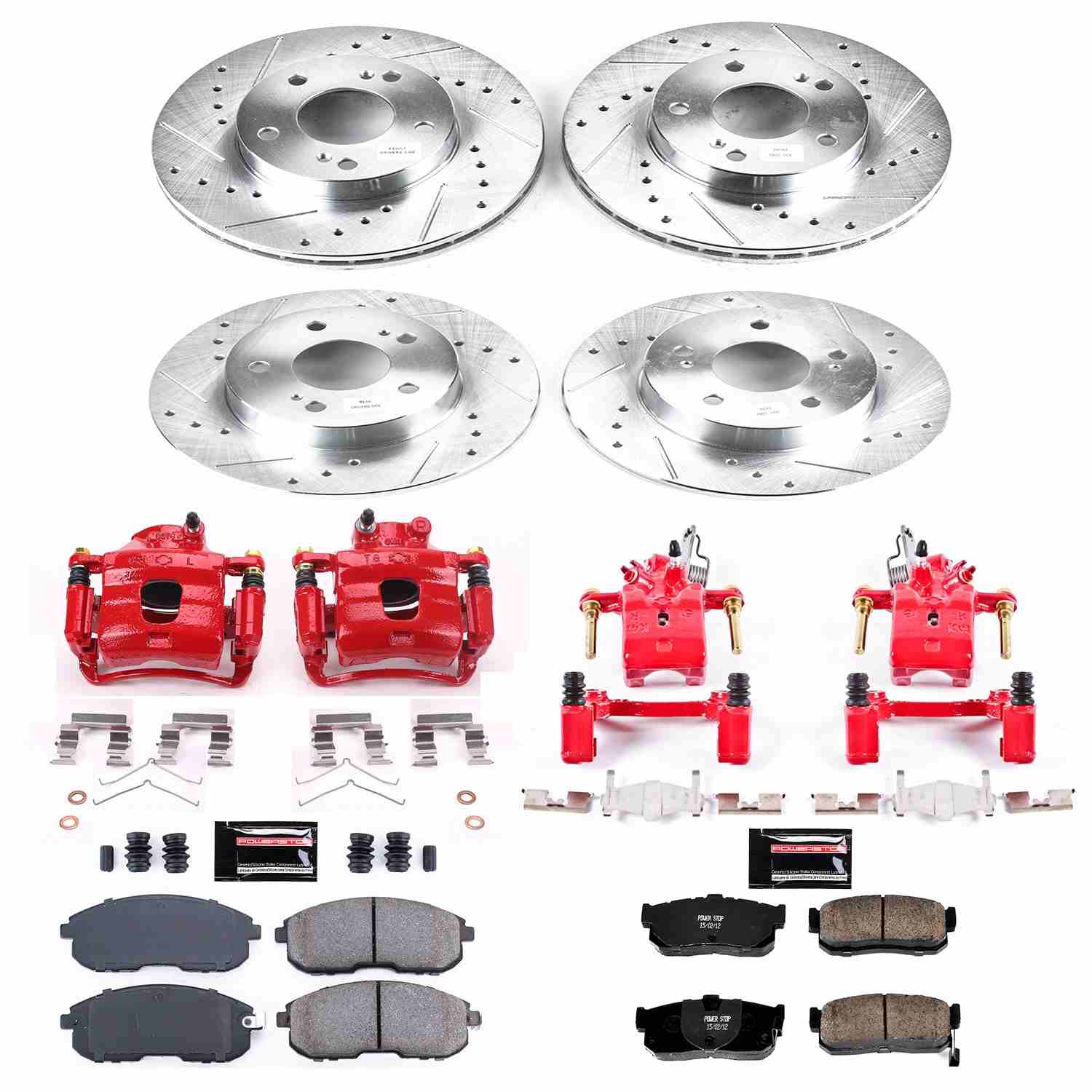 Power Stop 96-99 Infiniti I30 Front & Rear Z23 Evolution Sport Brake Kit w/Calipers