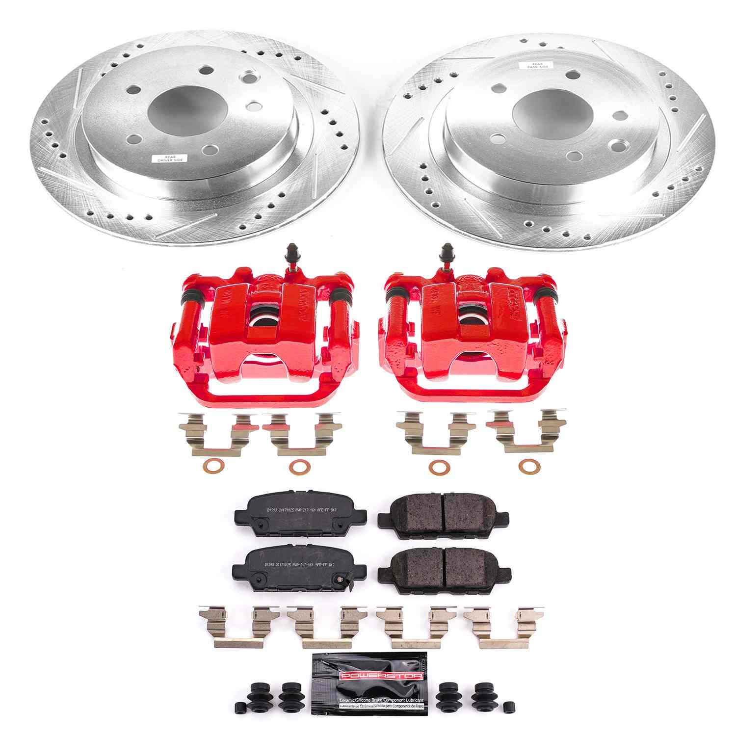 Power Stop 11-19 Nissan Leaf Rear Z23 Evolution Sport Brake Kit w/Calipers