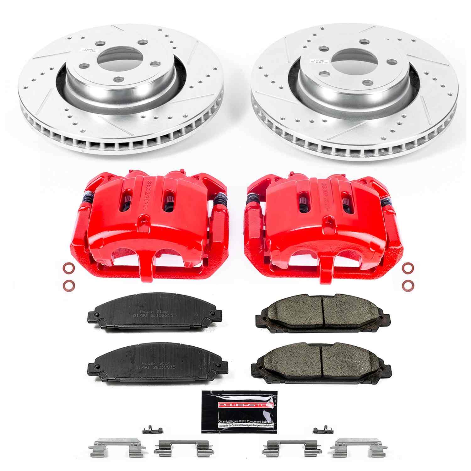 Power Stop 15-17 Ford Mustang Front & Rear Z23 Evolution Sport Brake Kit w/Calipers