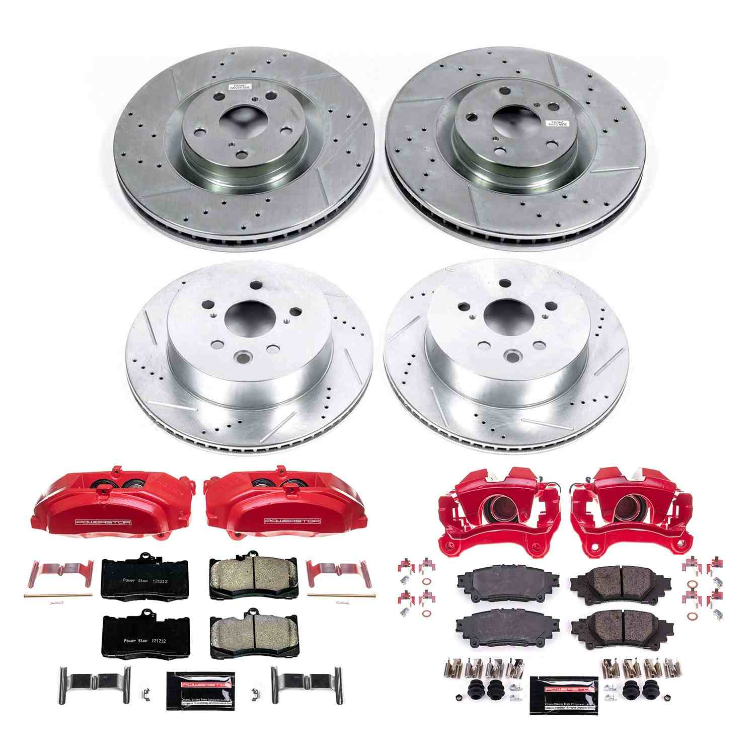 Power Stop 14-15 Lexus IS350 Front & Rear Z23 Evolution Kit W/Cals