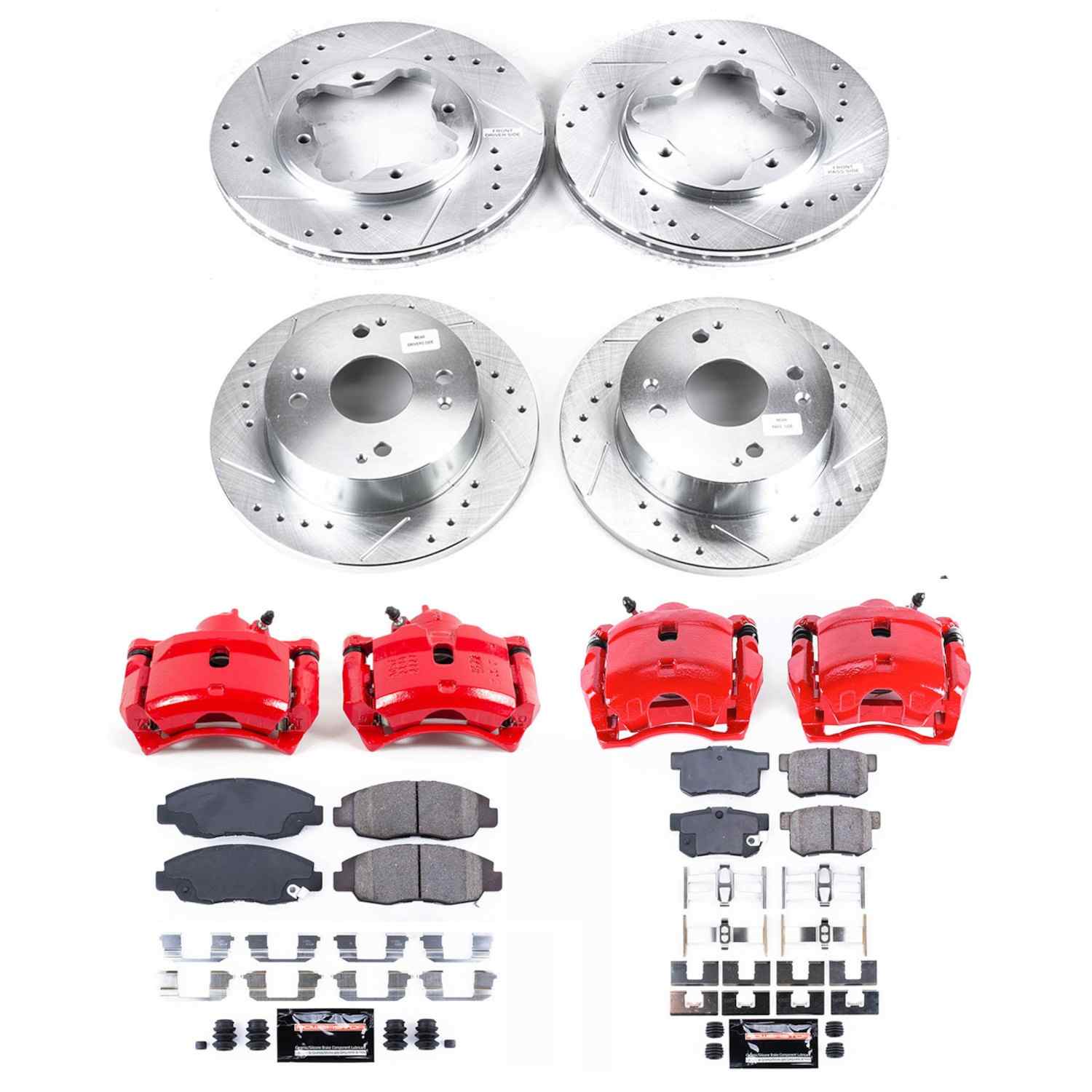 Power Stop 91-97 Honda Accord Front & Rear Z23 Evolution Sport Brake Kit w/Calipers