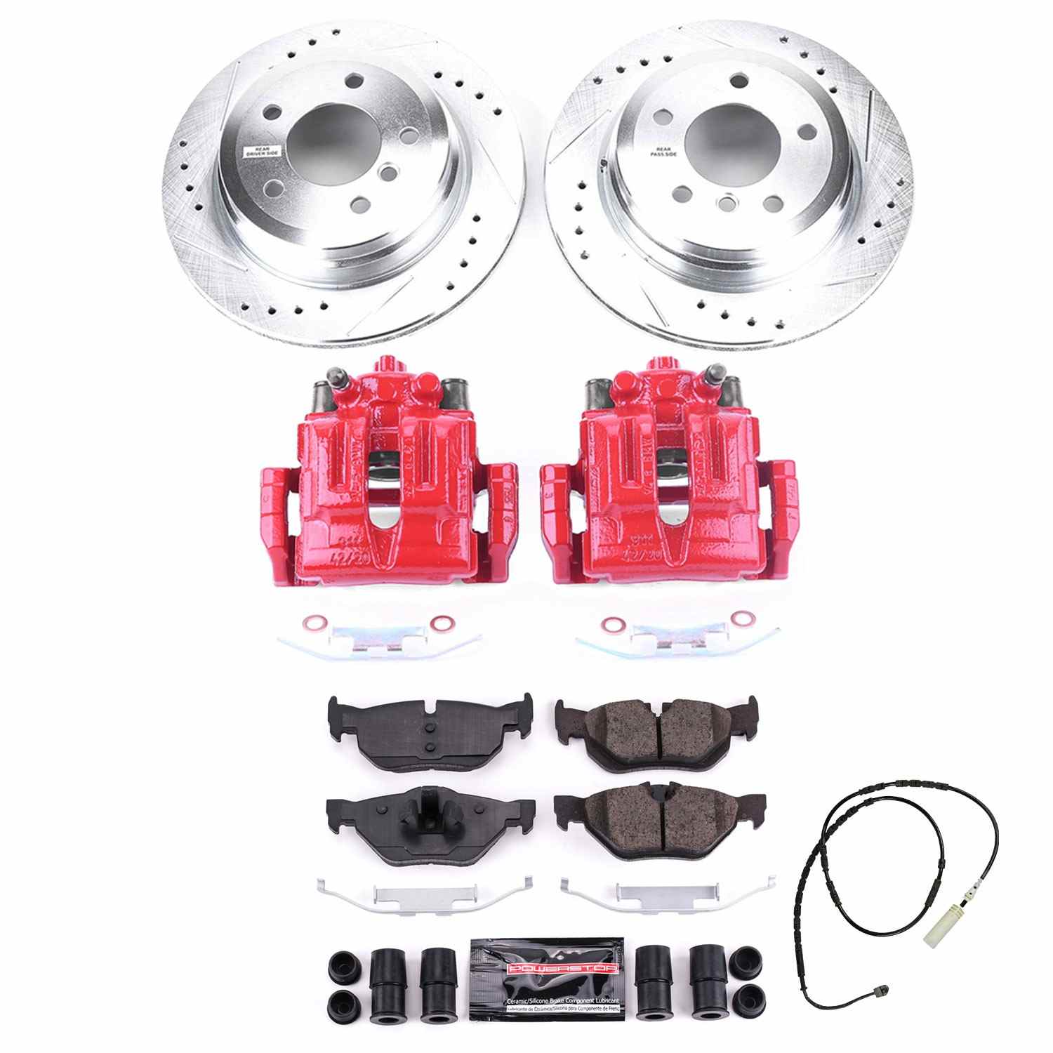 Power Stop 13-15 BMW X1 Rear Z23 Evolution Sport Brake Kit w/Calipers