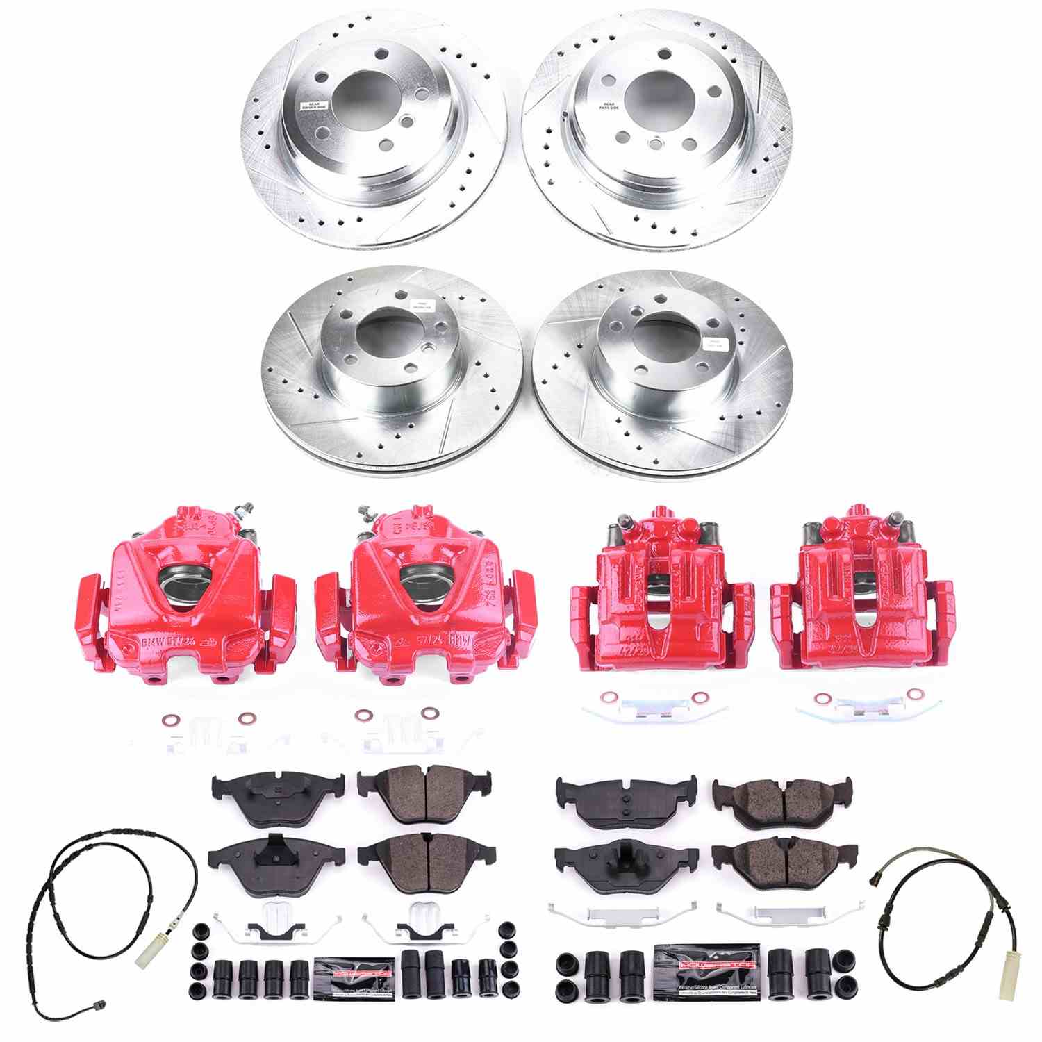 Power Stop 13-15 BMW X1 Front & Rear Z23 Evolution Sport Brake Kit w/Calipers