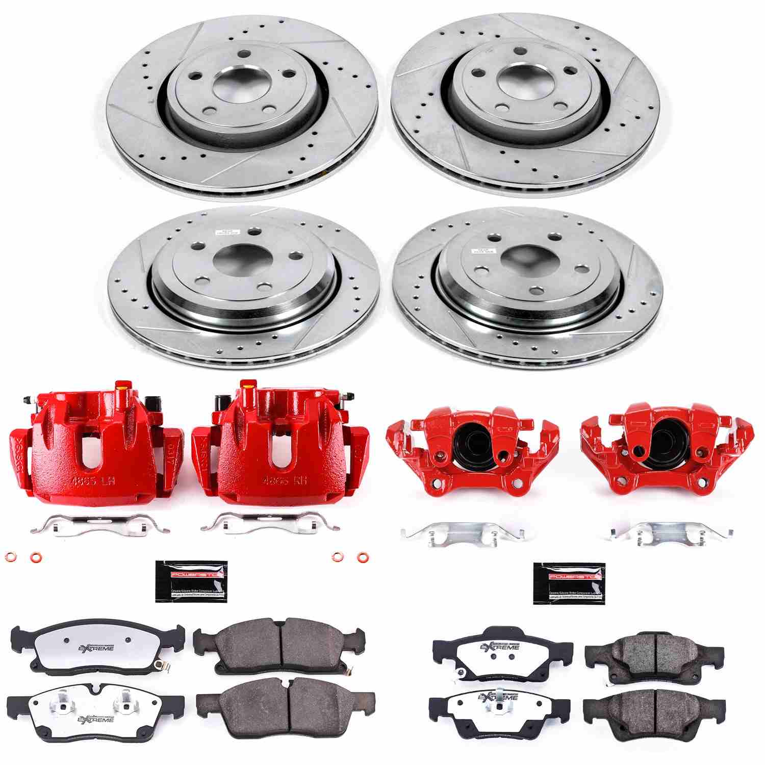 Power Stop 16-19 Jeep Grand Cherokee Front and Rear Z36 Truck & Tow Kit w/Cals