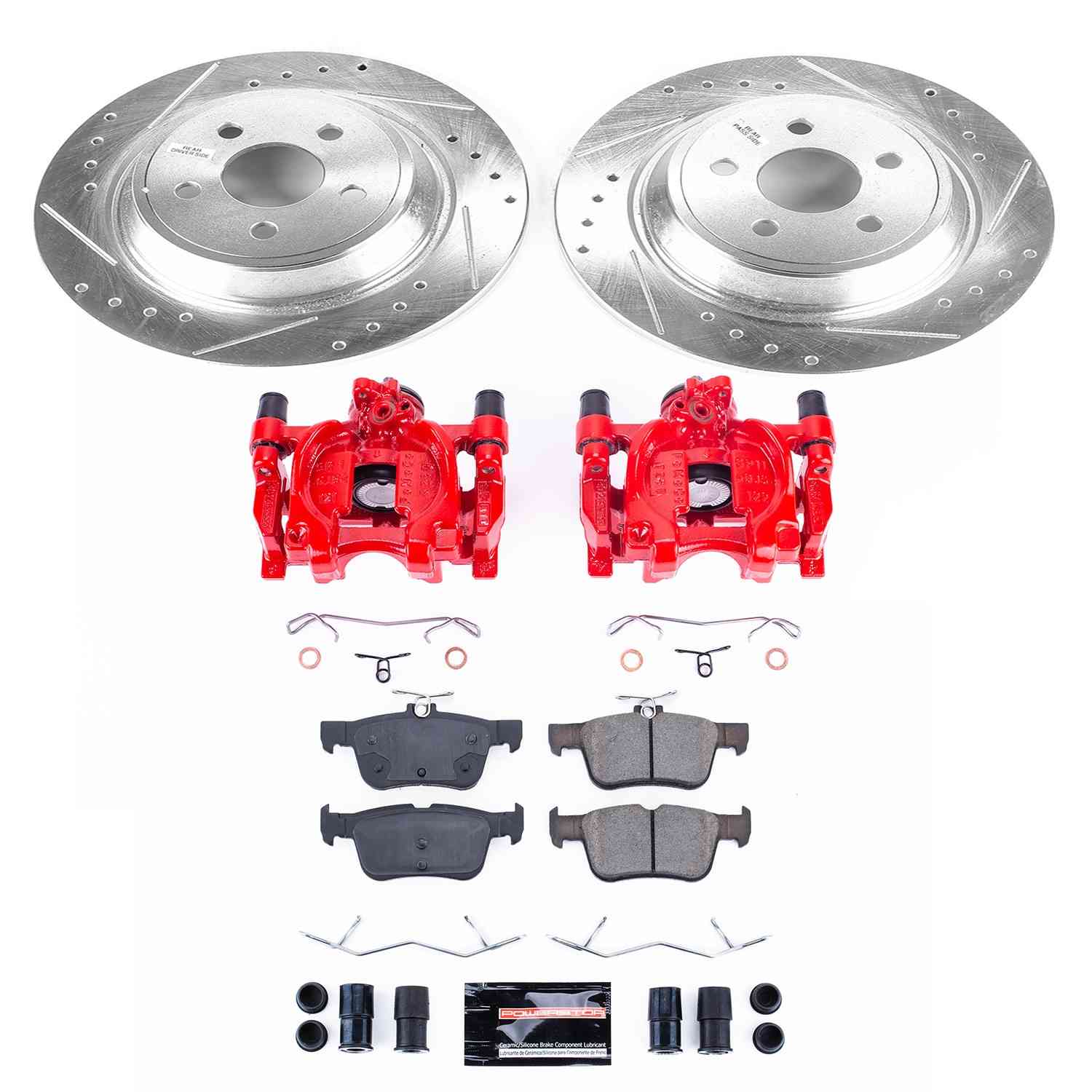 Power Stop 15-19 Ford Edge Rear Z23 Evolution Sport Brake Kit w/Calipers