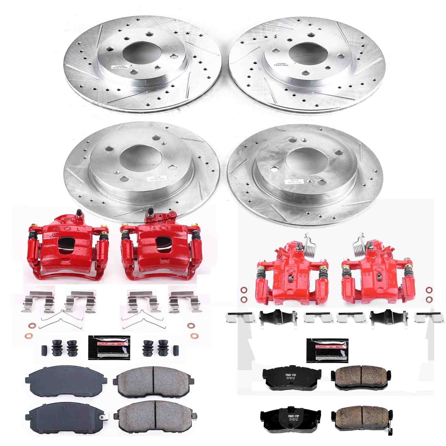 Power Stop 00-01 Nissan Sentra Front & Rear Z23 Evolution Sport Brake Kit w/Calipers