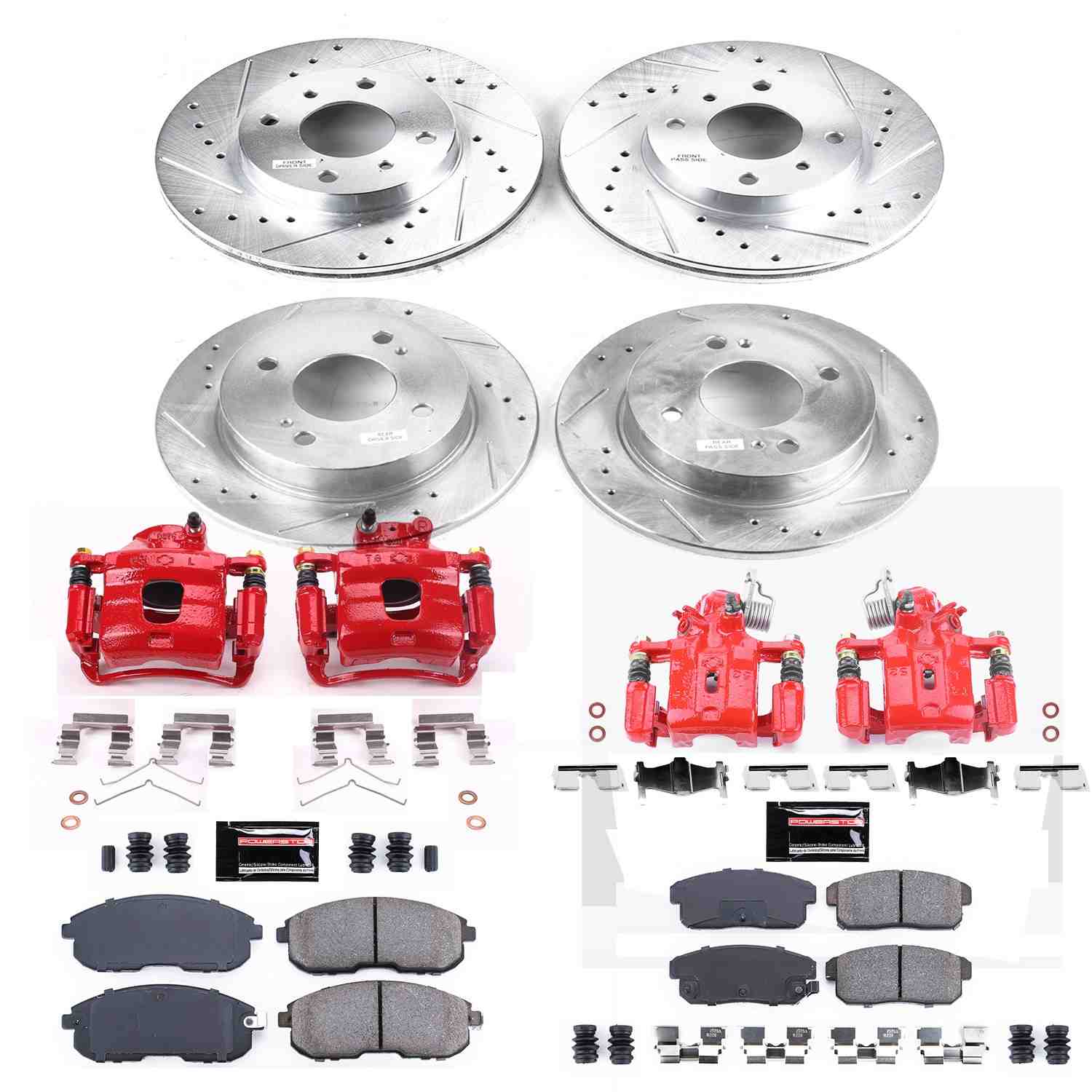 Power Stop 2001 Nissan Sentra Front & Rear Z23 Evolution Sport Brake Kit w/Calipers