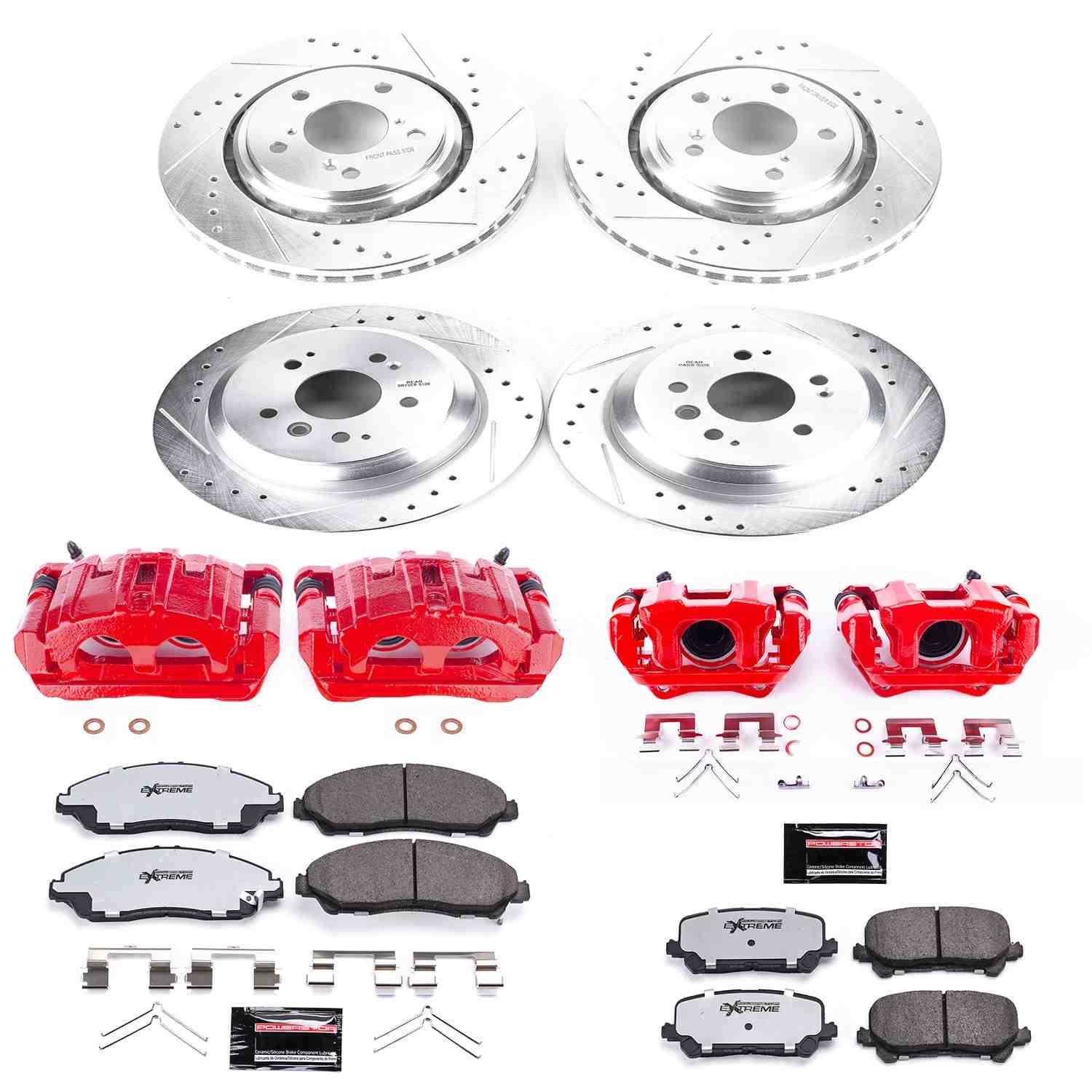 Power Stop 17-20 Honda Ridgeline Front and Rear Z36 Truck & Tow Kit w/Cals
