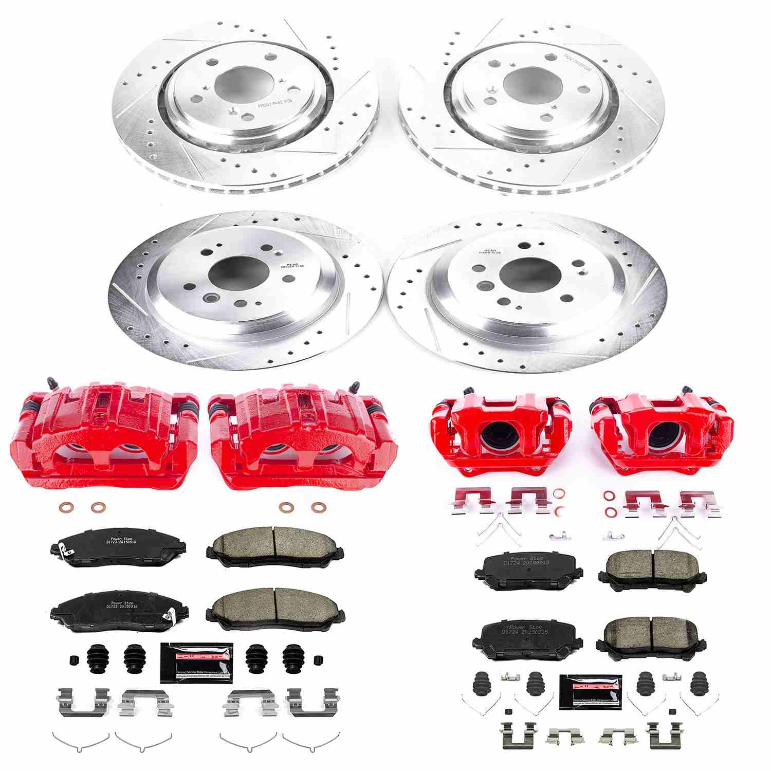 Power Stop 16-17 Honda Pilot Front & Rear Z23 Evolution Sport Brake Kit w/Calipers