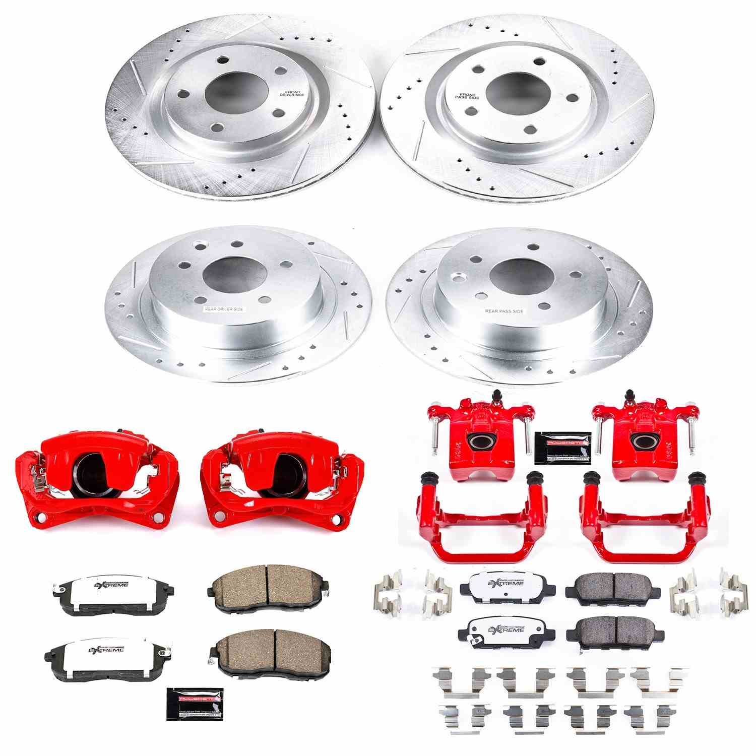 Power Stop 07-10 Nissan Altima Front & Rear Z26 Street Warrior Brake Kit w/Calipers