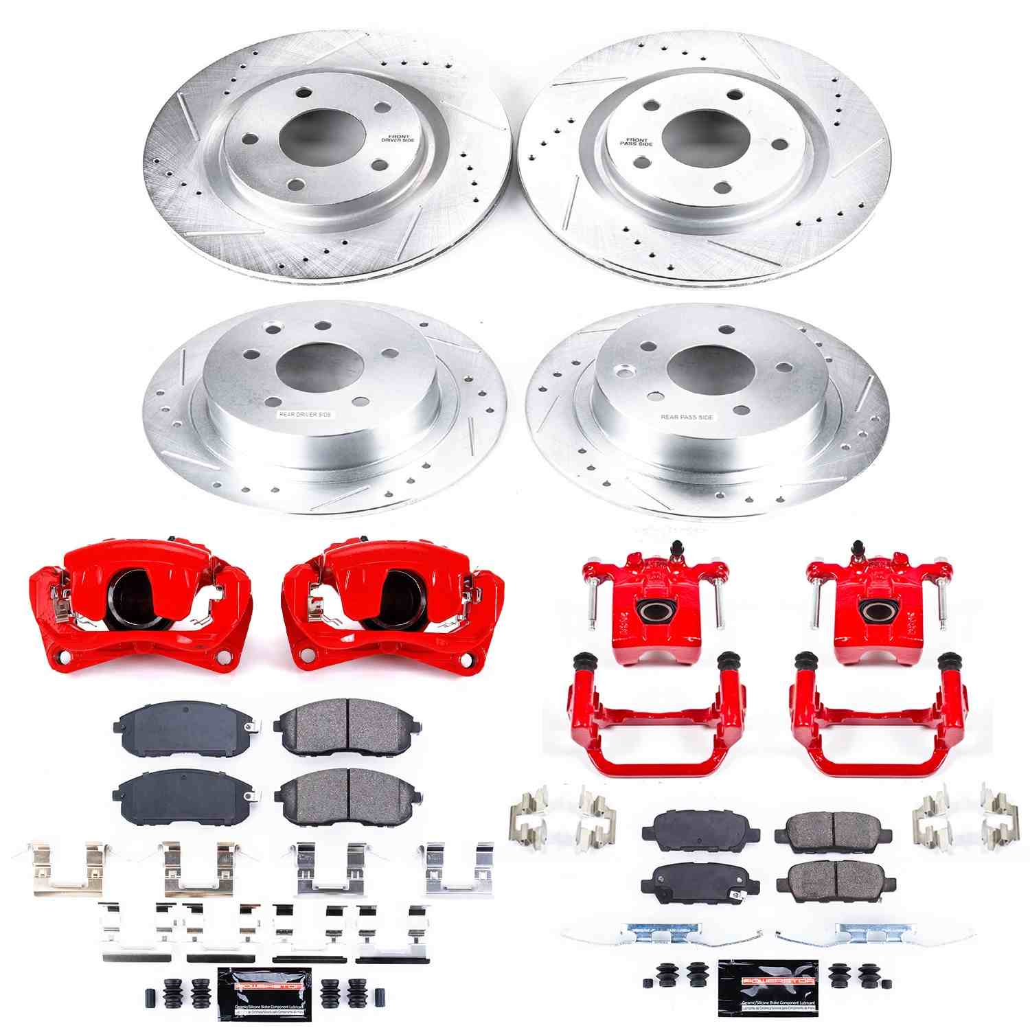 Power Stop 07-10 Nissan Altima Front & Rear Z23 Evolution Sport Brake Kit w/Calipers