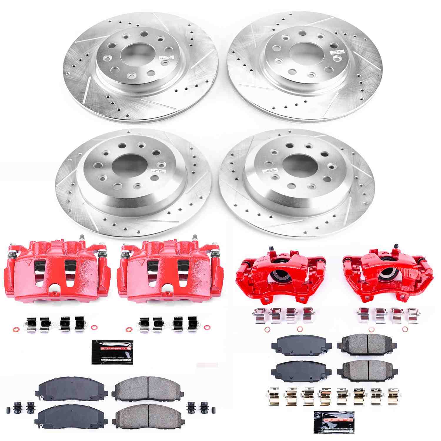 Power Stop 18-19 Jeep Wrangler Front & Rear Z23 Evolution Sport Brake Kit w/Calipers
