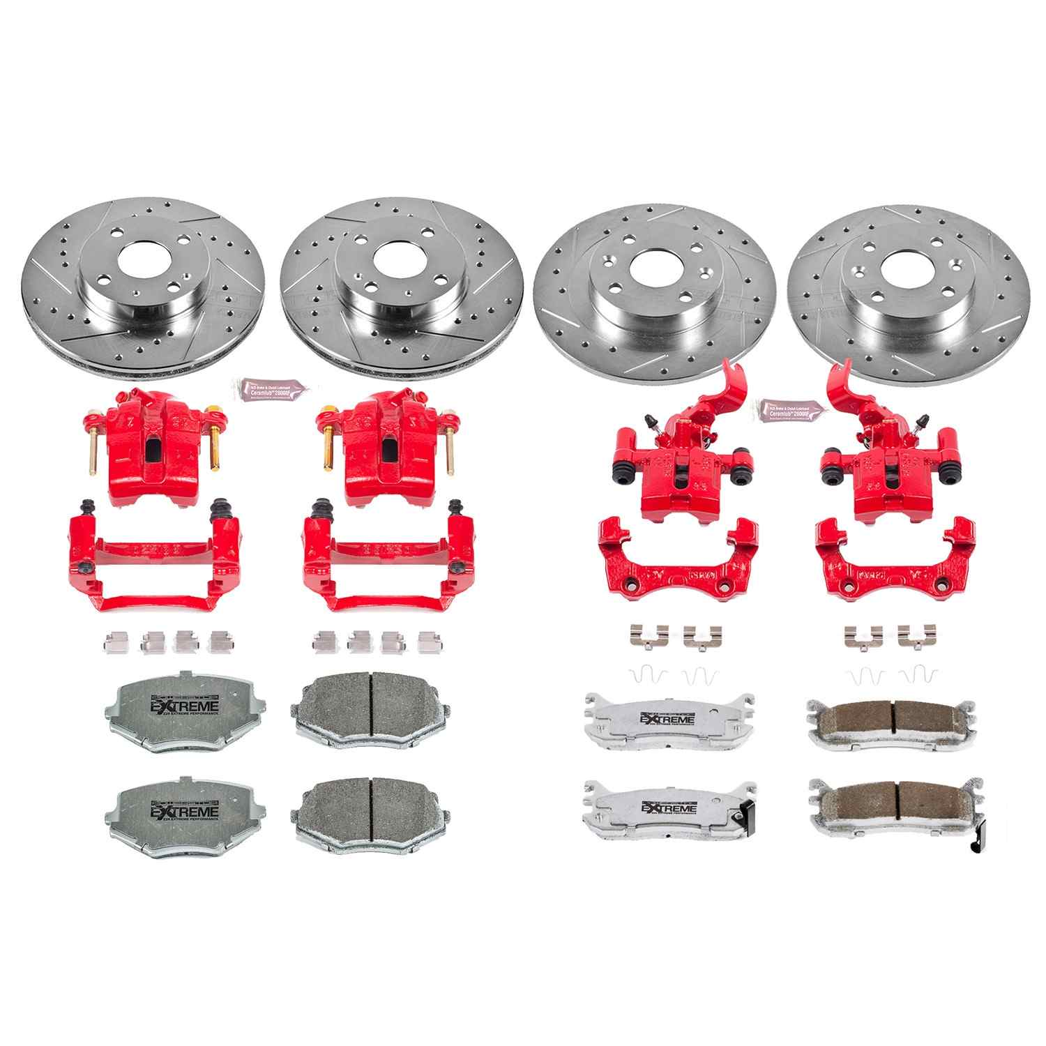 Power Stop 94-97 Mazda Miata Front & Rear Z26 Street Warrior Brake Kit w/Calipers