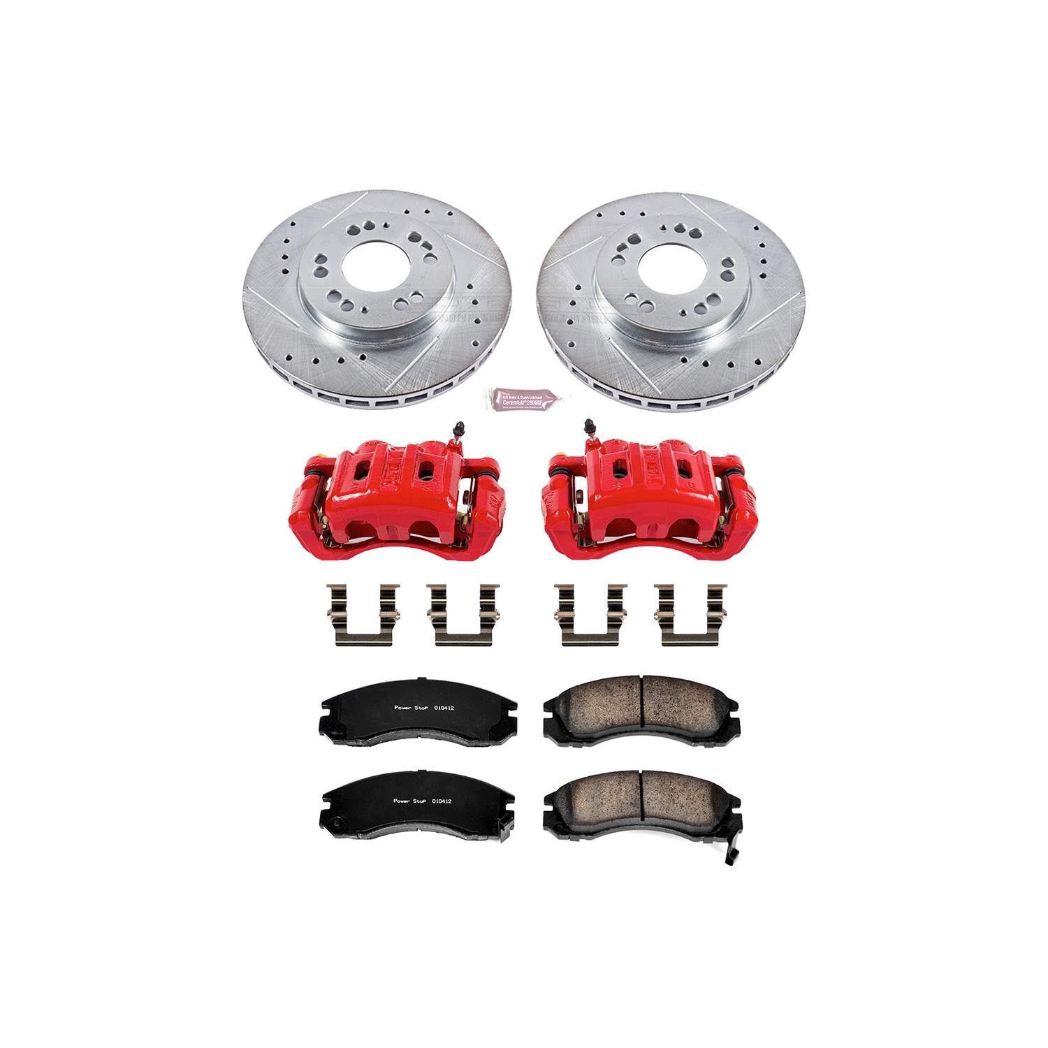 Power Stop 97-04 Mitsubishi Diamante Front Z23 Evolution Sport Brake Kit w/Calipers