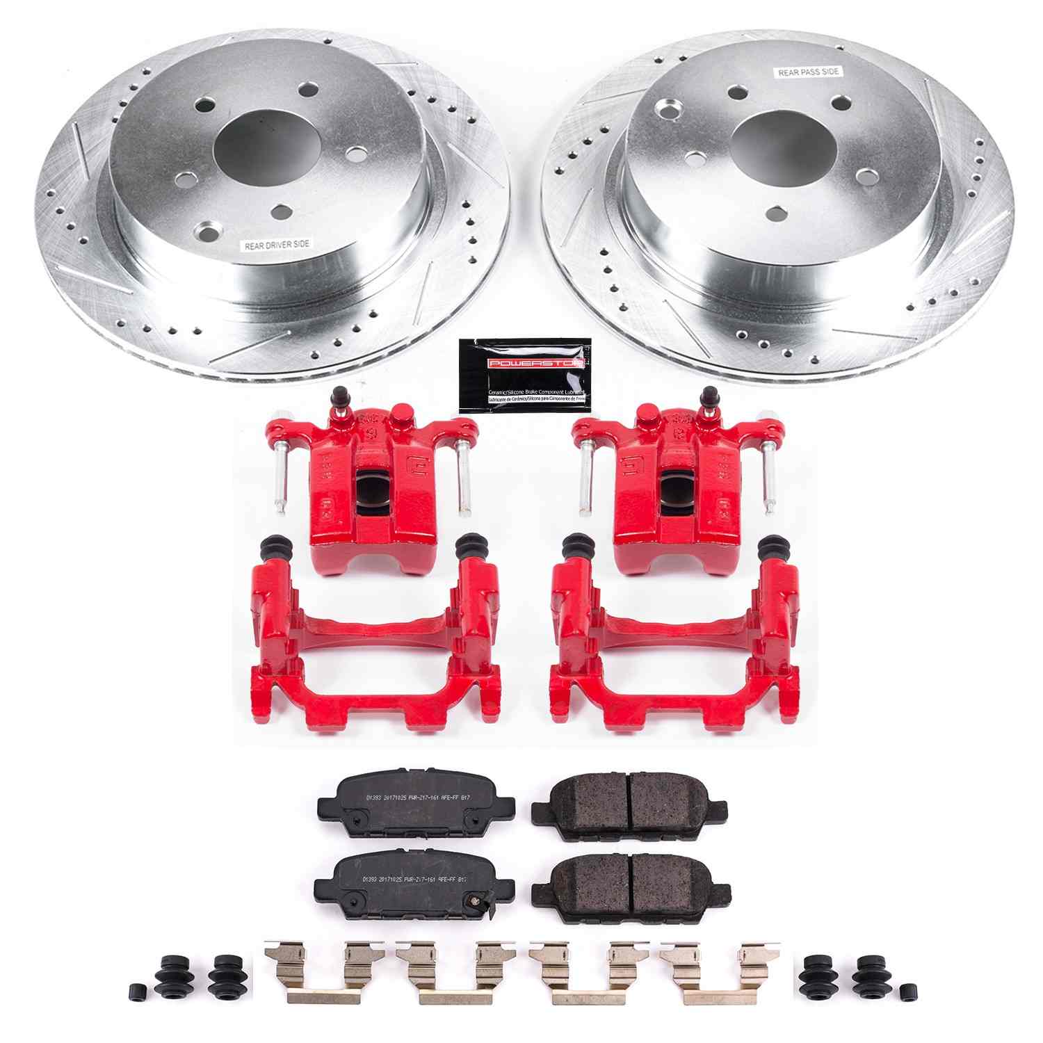 Power Stop 18-19 Infiniti Q50 Rear Z23 Evolution Sport Brake Kit w/Calipers