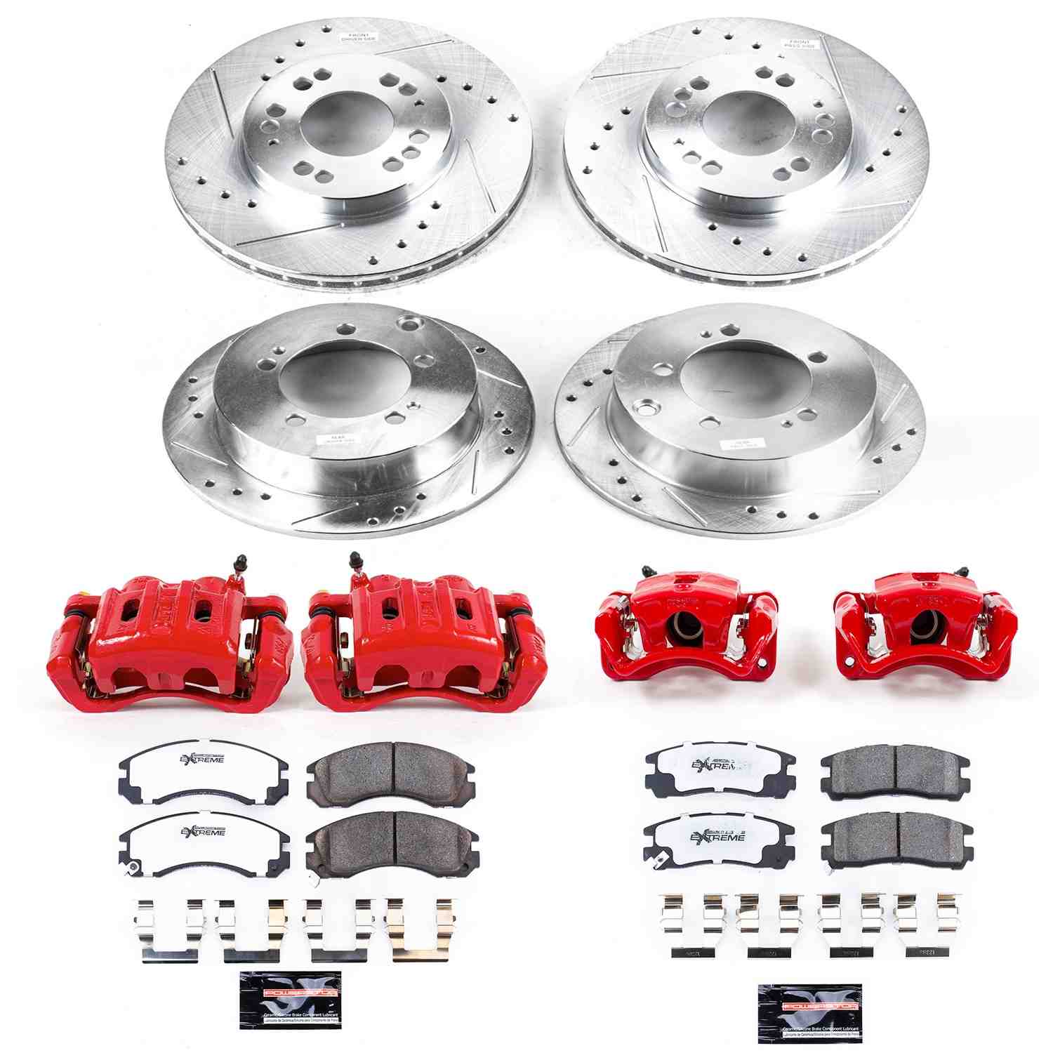 Power Stop 2000 Mitsubishi Eclipse Front & Rear Z26 Street Warrior Brake Kit w/Calipers