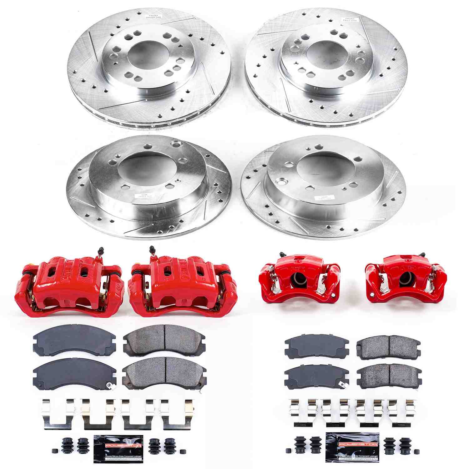 Power Stop 2000 Mitsubishi Eclipse Front & Rear Z23 Evolution Sport Brake Kit w/Calipers